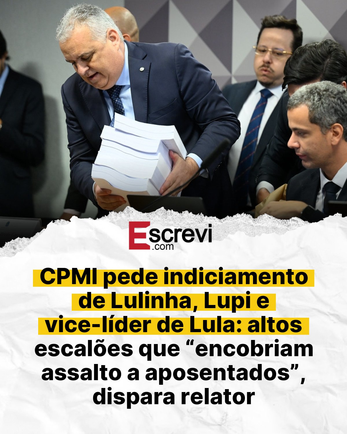 CPMI pede indiciamento de Lulinha, Lupi e vice-líder de Lula: altos escalões que “encobriam assalto a aposentados”, dispara relator card branco