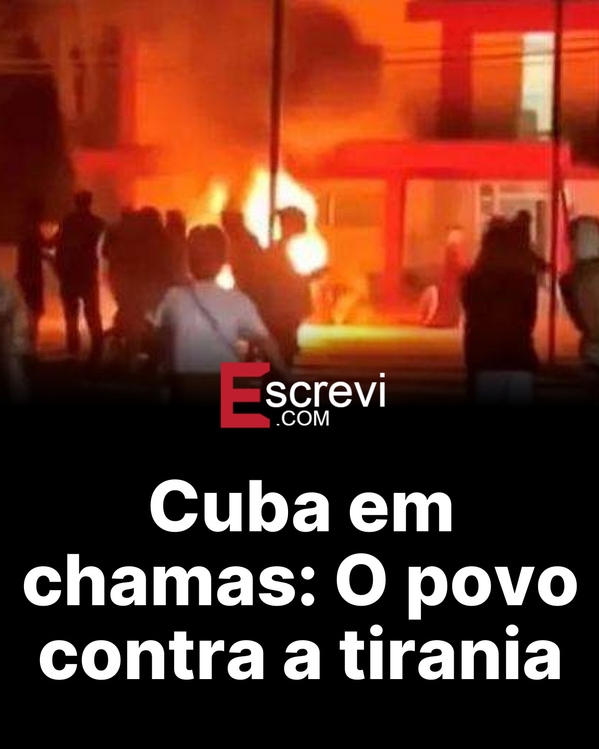 Cuba em chamas: O povo contra a tirania card preto