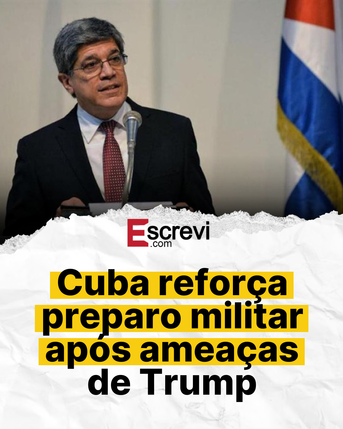 Cuba reforça preparo militar após ameaças de Trump card branco