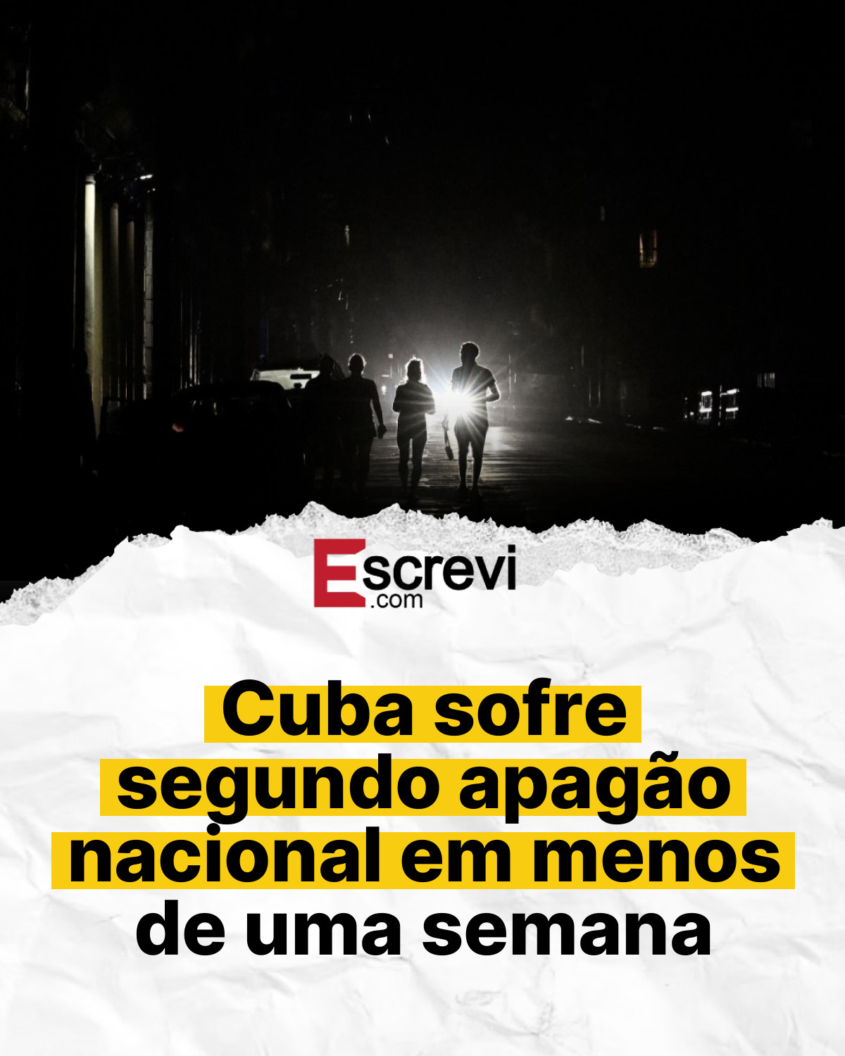 Cuba sofre segundo apagão nacional em menos de uma semana card branco