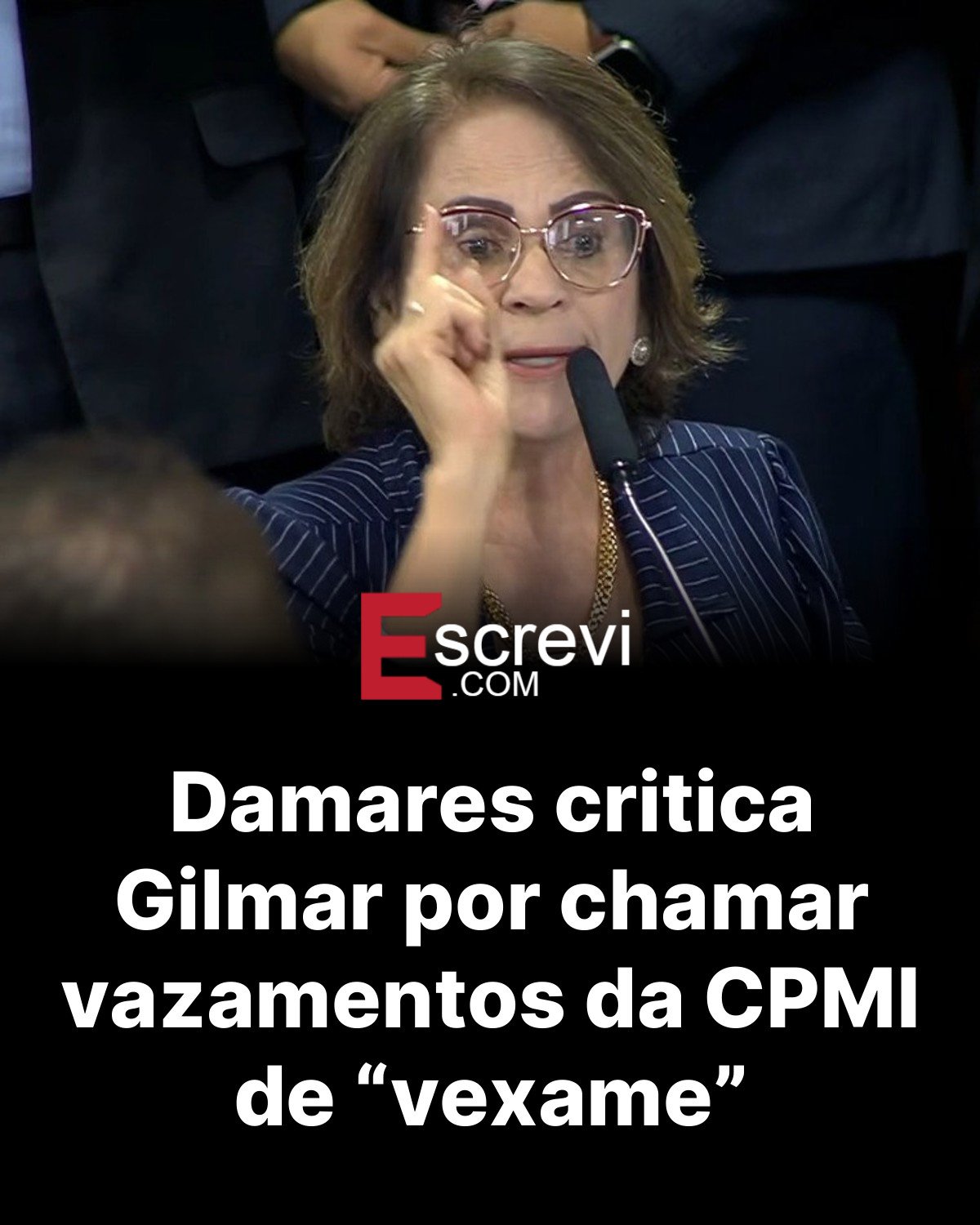 Damares critica Gilmar por chamar vazamentos da CPMI de “vexame” card preto