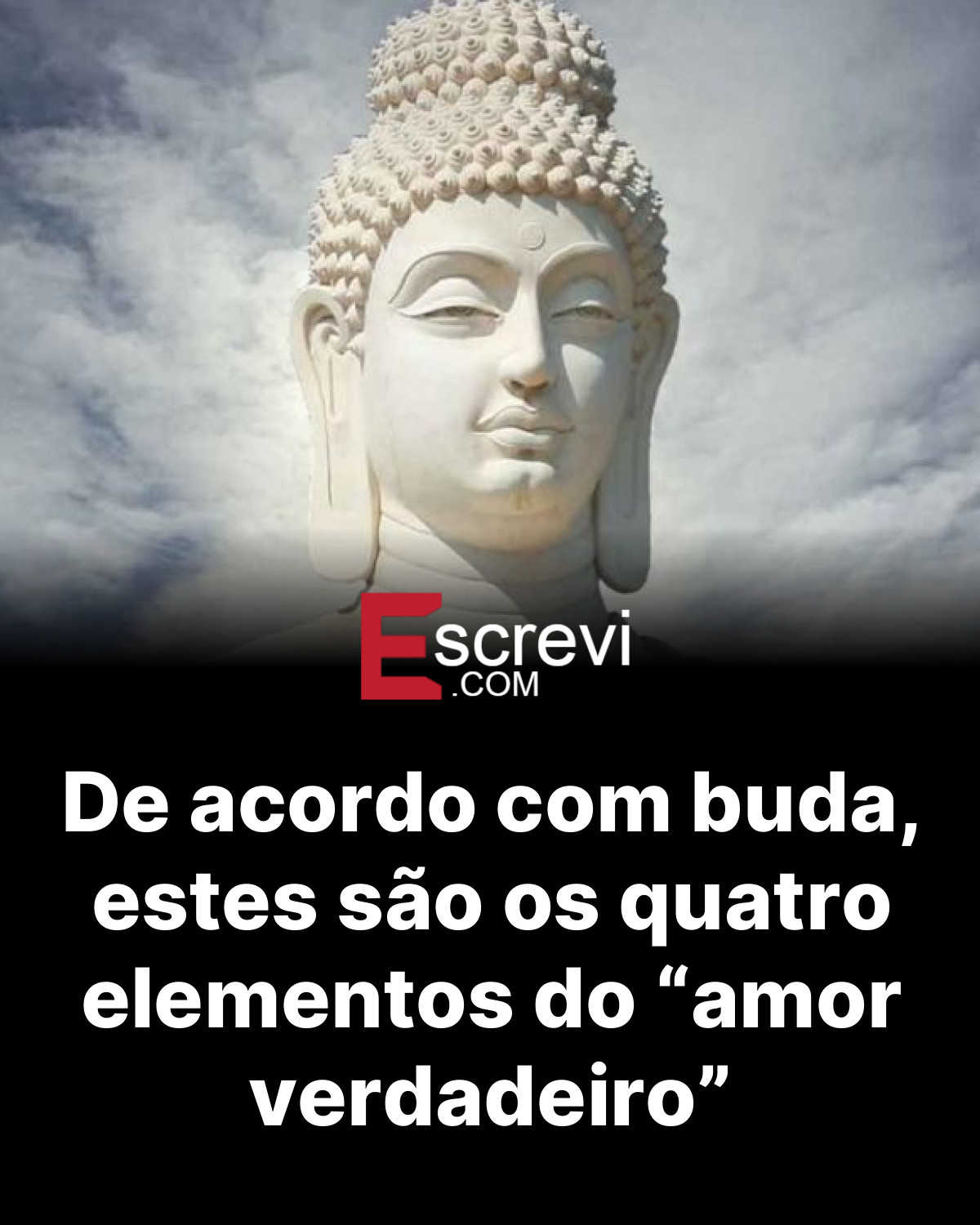 De acordo com buda, estes são os quatro elementos do “amor verdadeiro” card preto