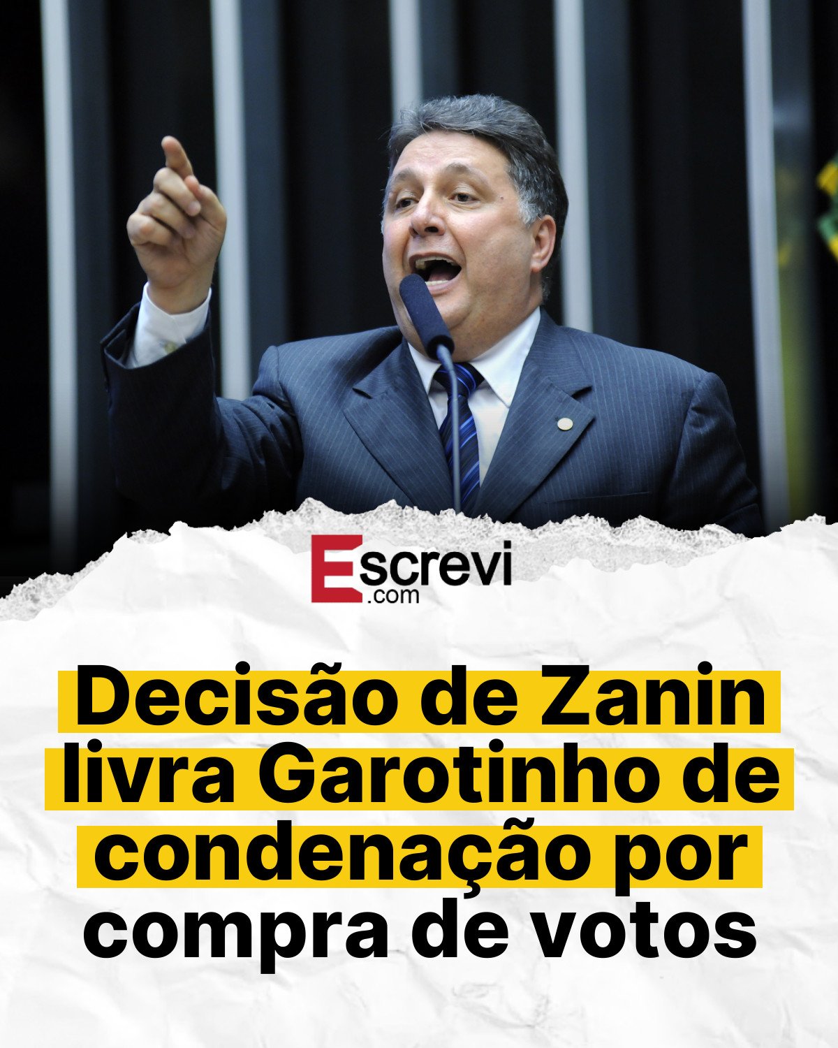 Decisão de Zanin livra Garotinho de condenação por compra de votos card branco