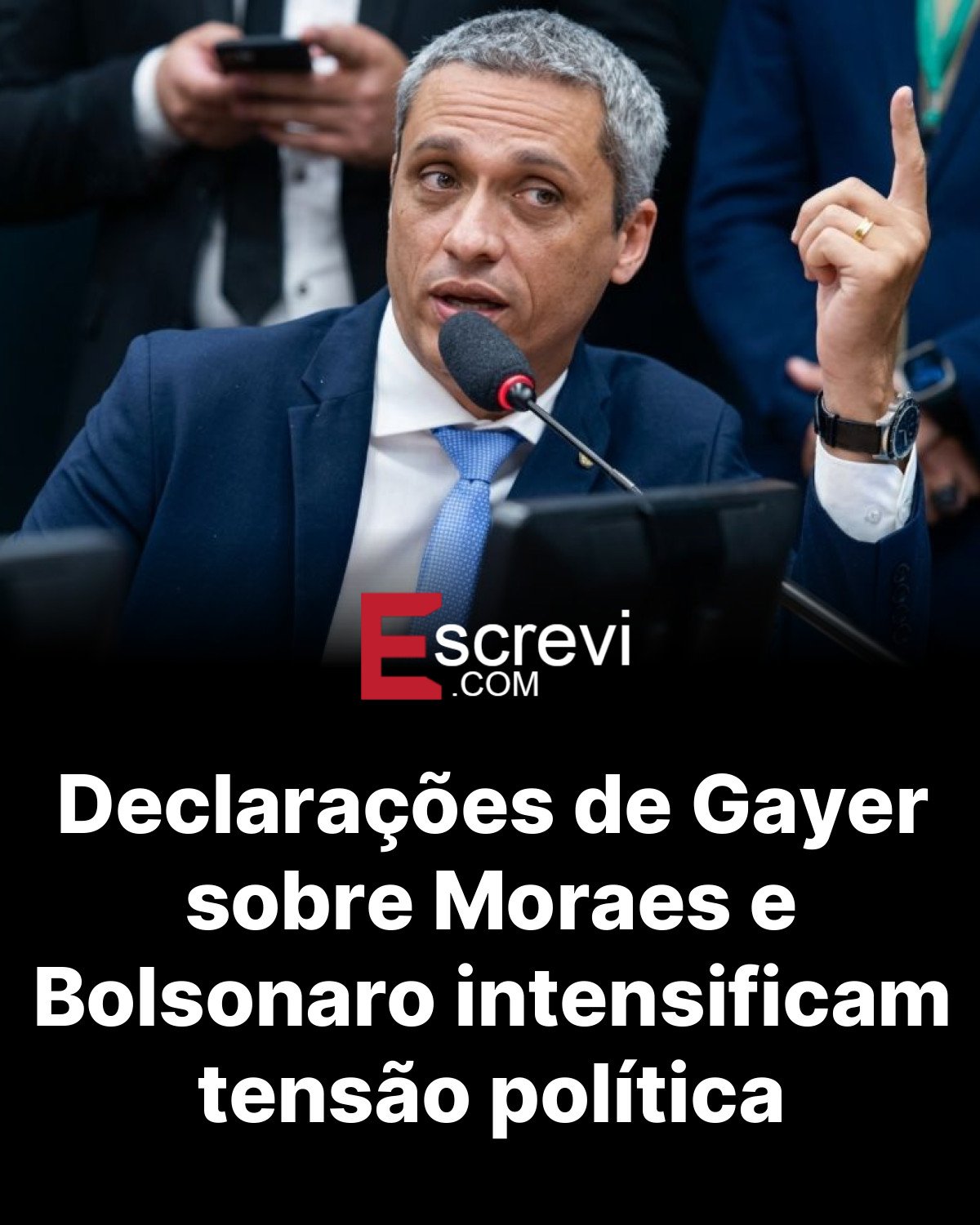 Declarações de Gayer sobre Moraes e Bolsonaro intensificam tensão política card preto