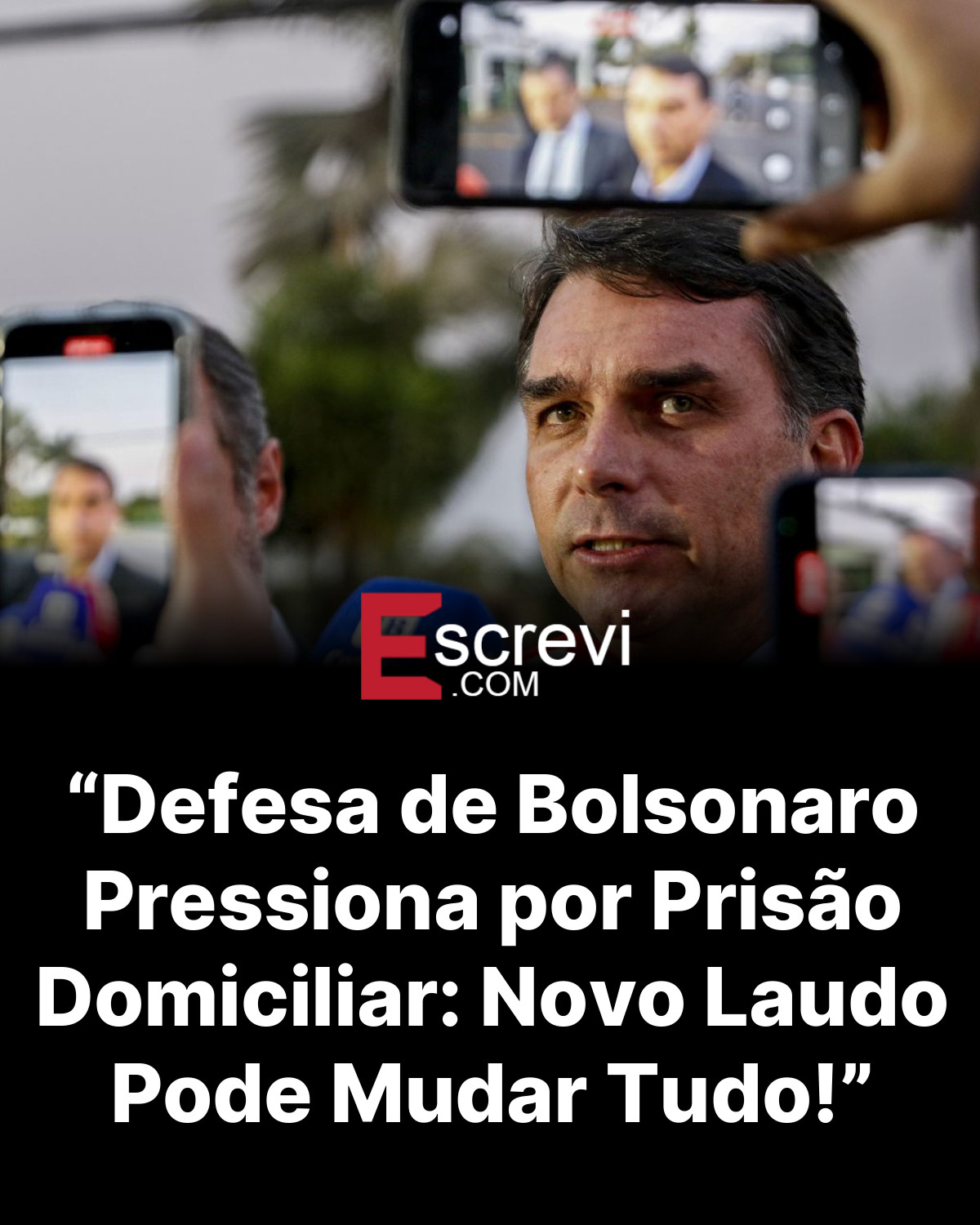 “Defesa de Bolsonaro Pressiona por Prisão Domiciliar: Novo Laudo Pode Mudar Tudo!” card preto