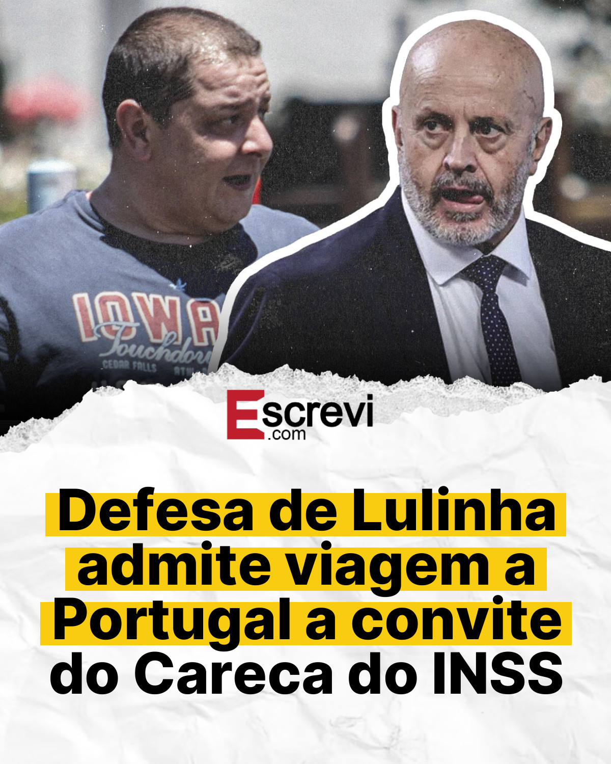 Defesa de Lulinha admite viagem a Portugal a convite do Careca do INSS card branco