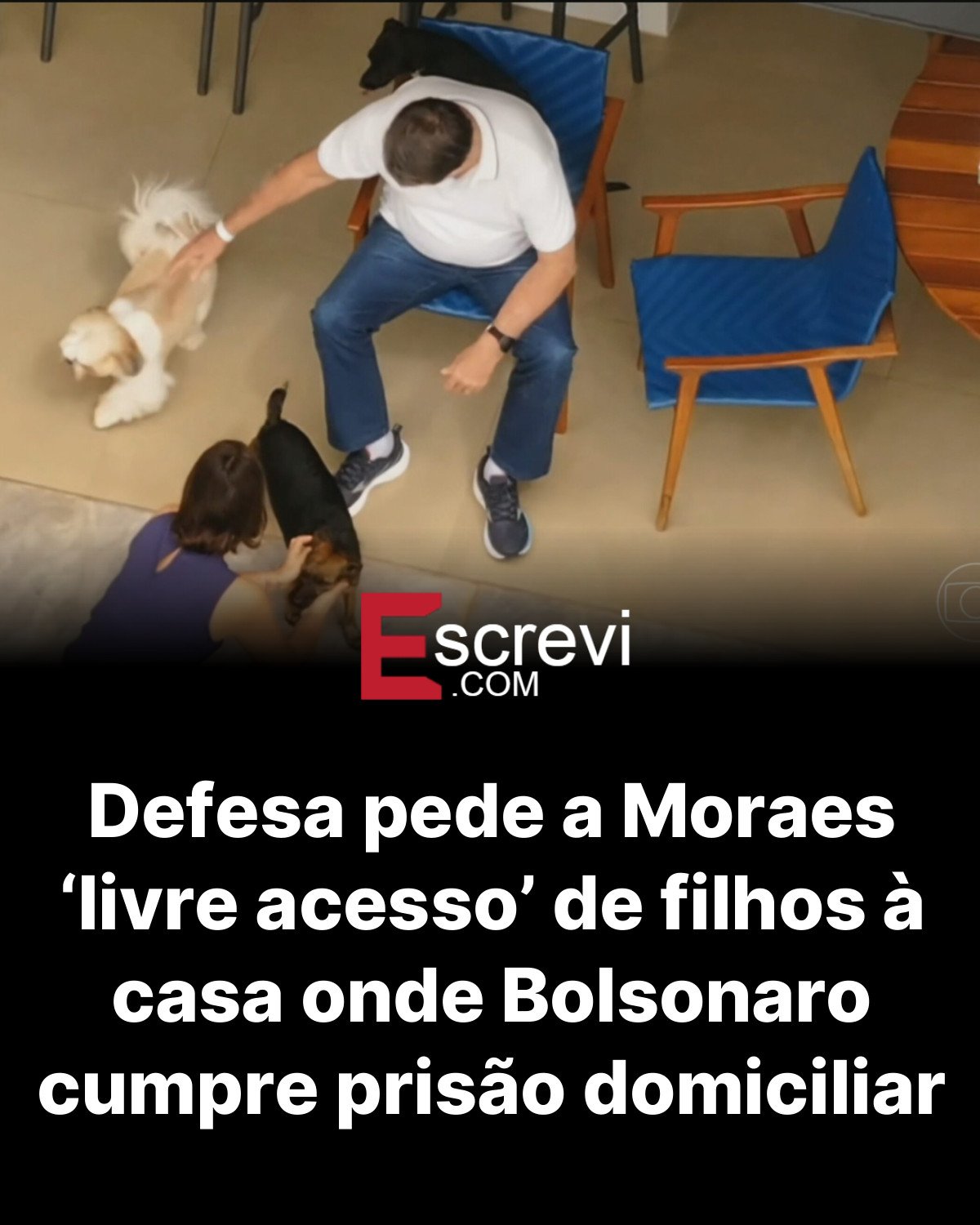 Defesa pede a Moraes ‘livre acesso’ de filhos à casa onde Bolsonaro cumpre prisão domiciliar card preto