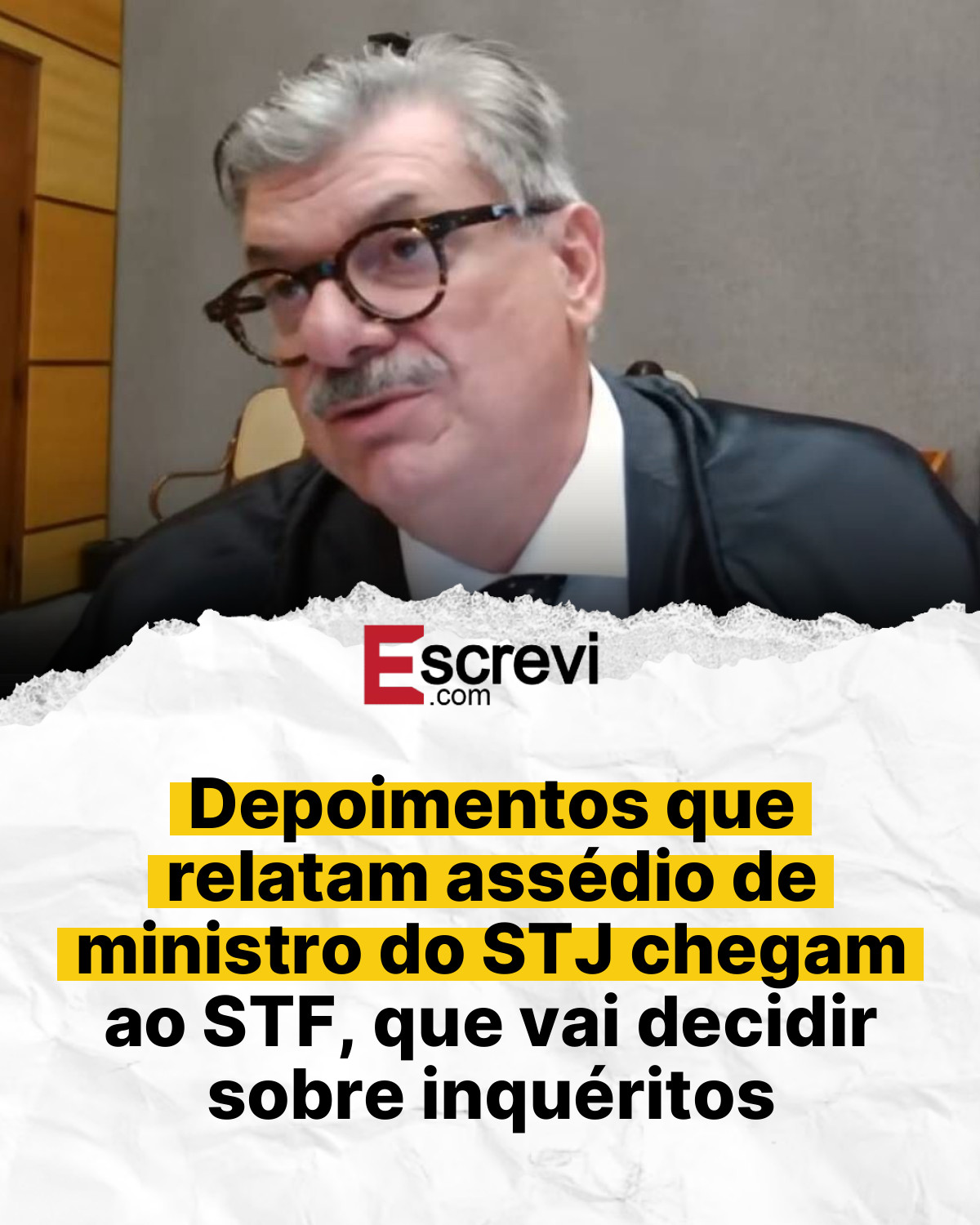 Depoimentos que relatam assédio de ministro do STJ chegam ao STF, que vai decidir sobre inquéritos card branco