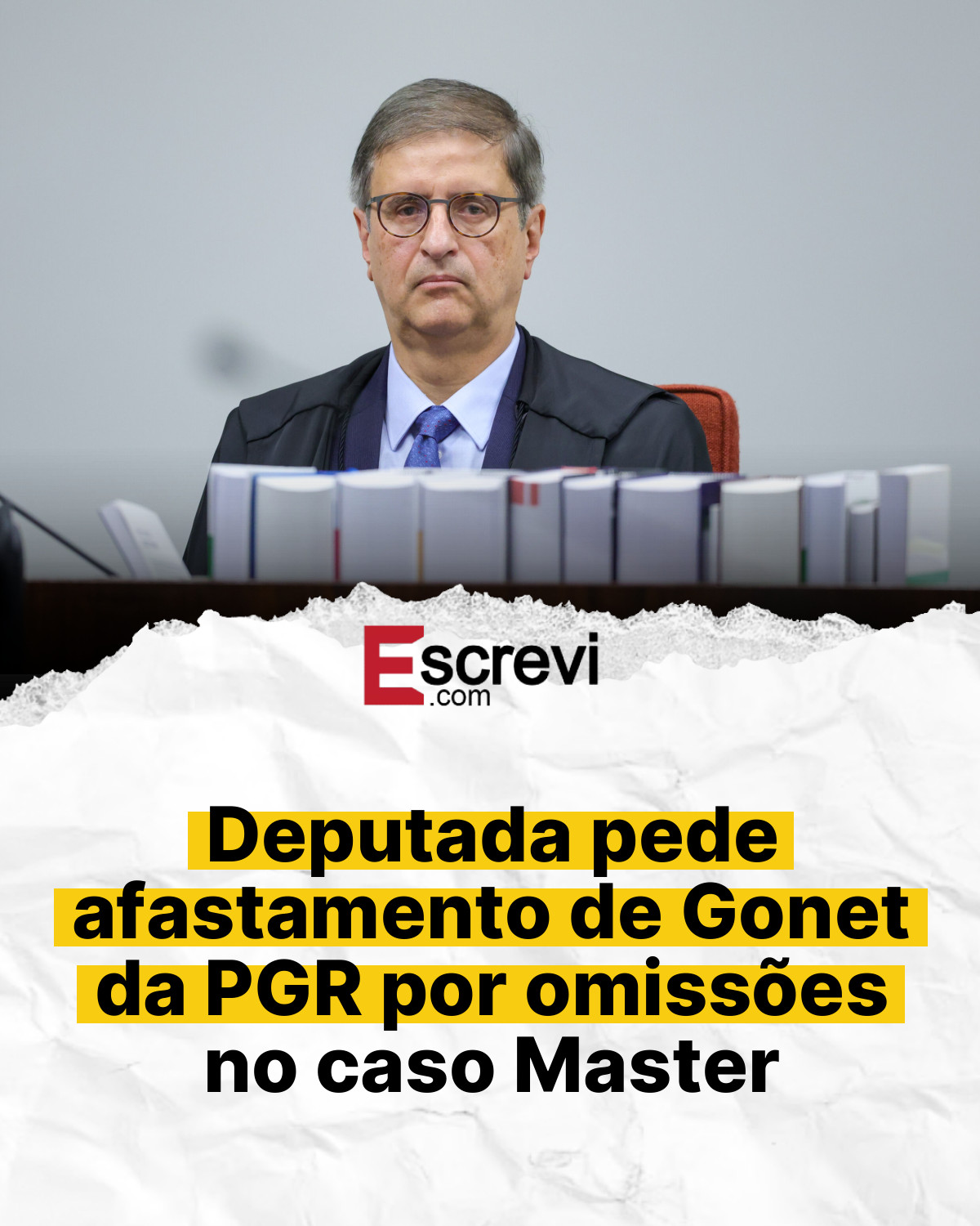 Deputada pede afastamento de Gonet da PGR por omissões no caso Master card branco