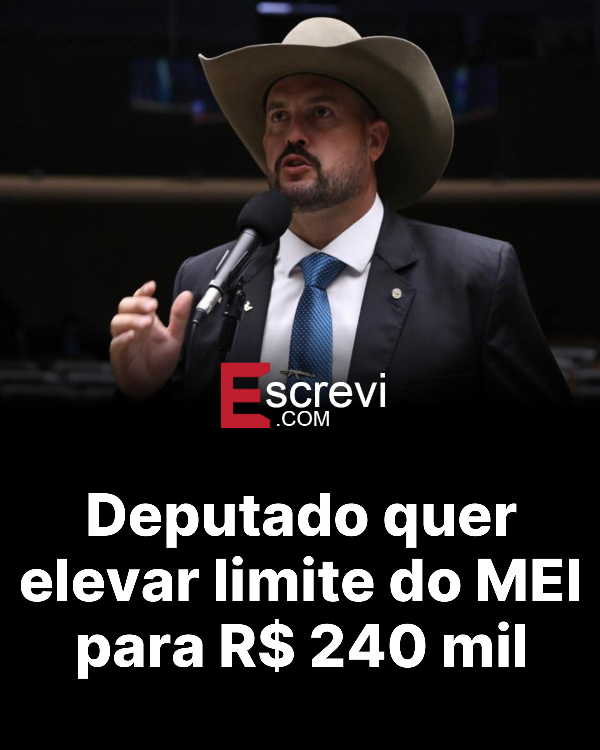Deputado quer elevar limite do MEI para R$ 240 mil card preto