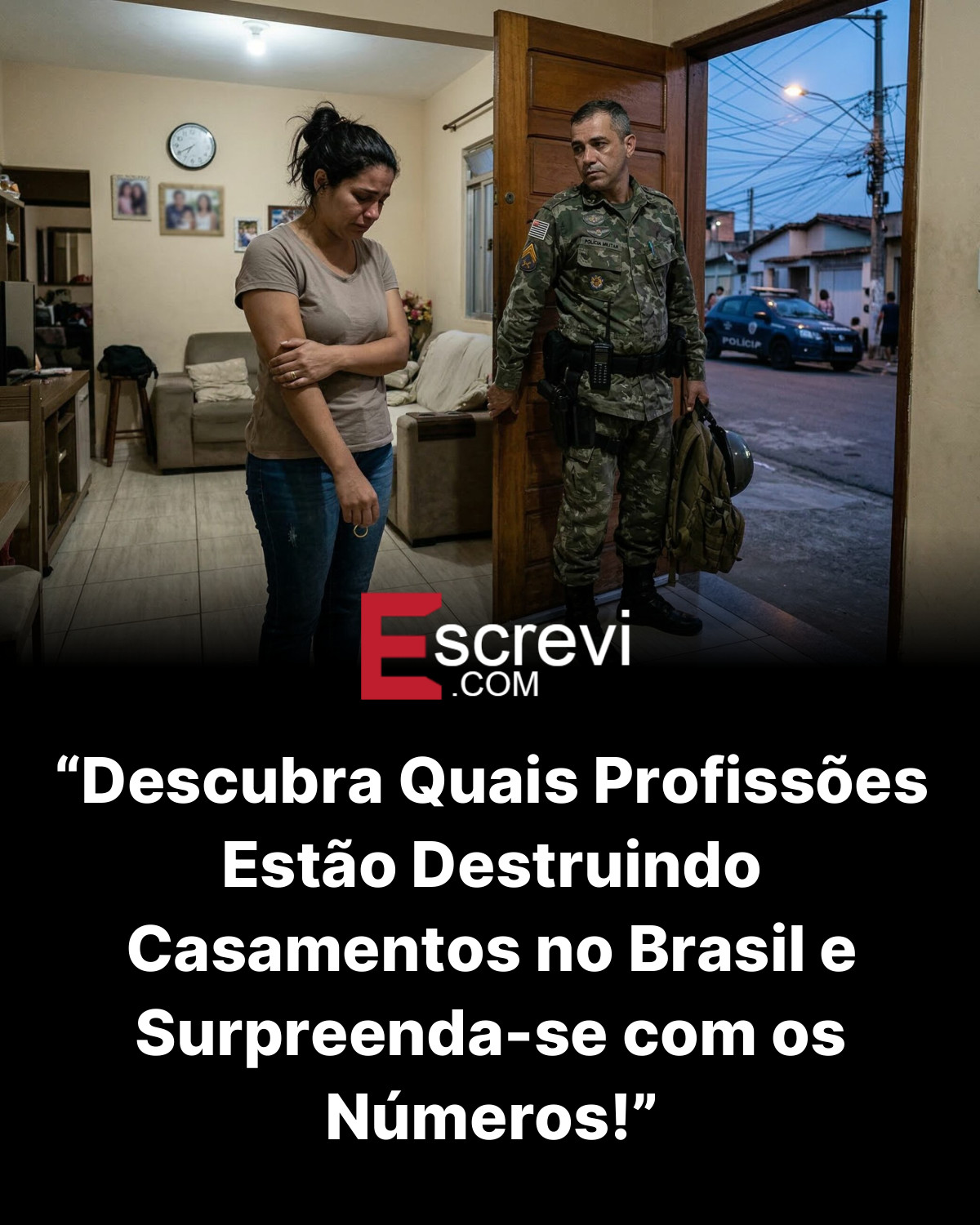 “Descubra Quais Profissões Estão Destruindo Casamentos no Brasil e Surpreenda-se com os Números!” card preto