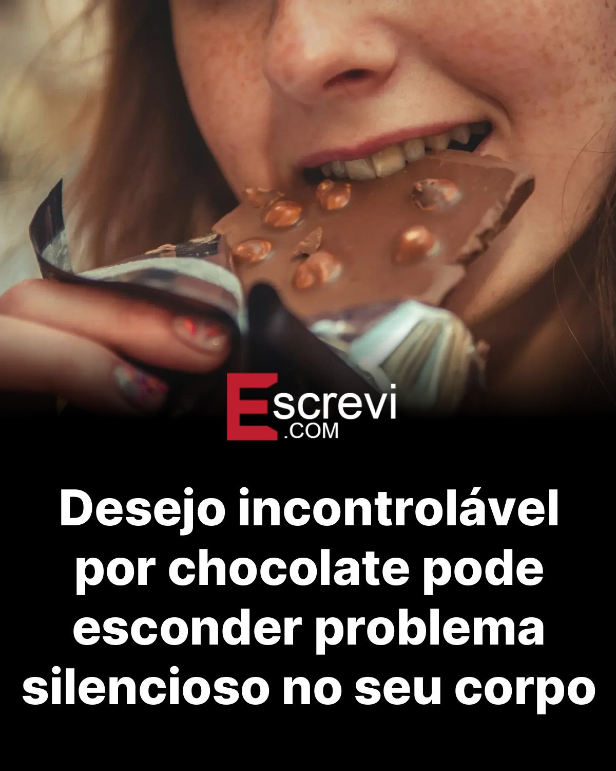 Desejo incontrolável por chocolate pode esconder problema silencioso no seu corpo card preto