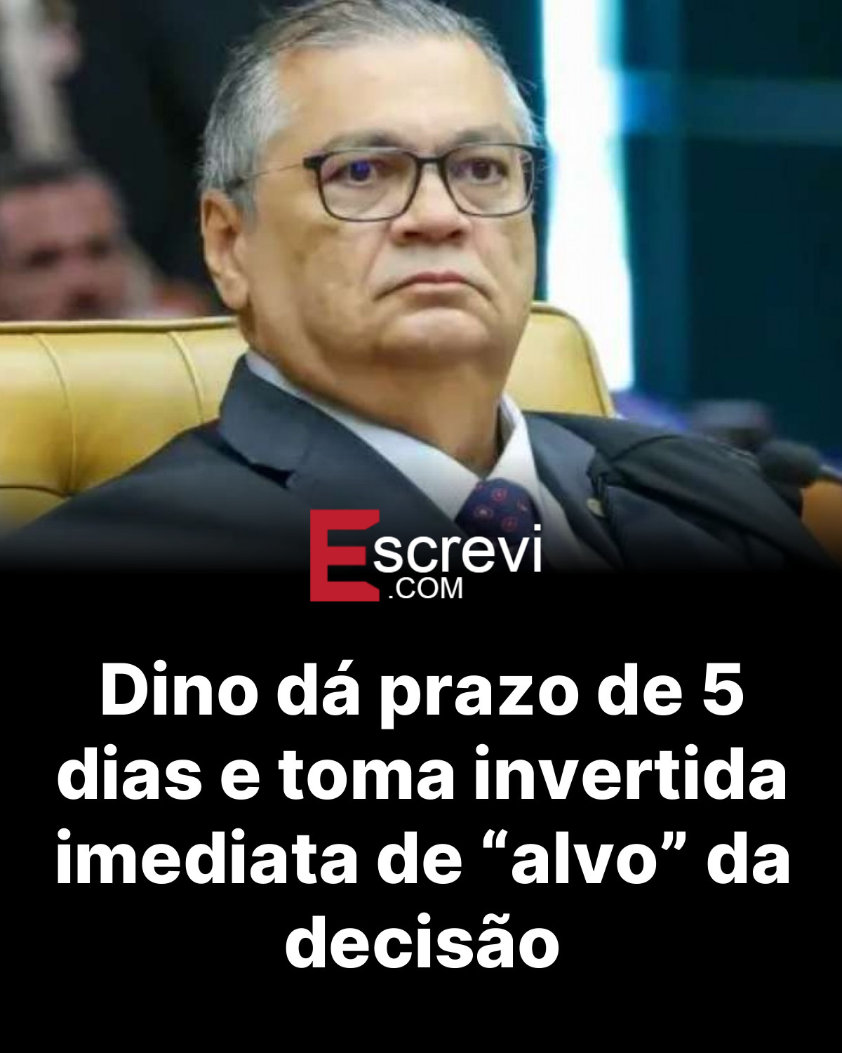 Dino dá prazo de 5 dias e toma invertida imediata de “alvo” da decisão card preto