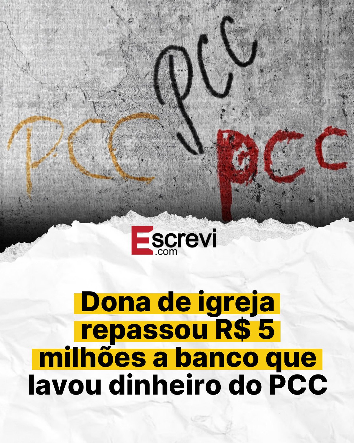 Dona de igreja repassou R$ 5 milhões a banco que lavou dinheiro do PCC card branco