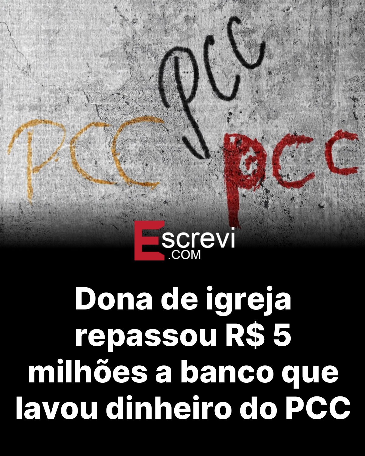 Dona de igreja repassou R$ 5 milhões a banco que lavou dinheiro do PCC card preto