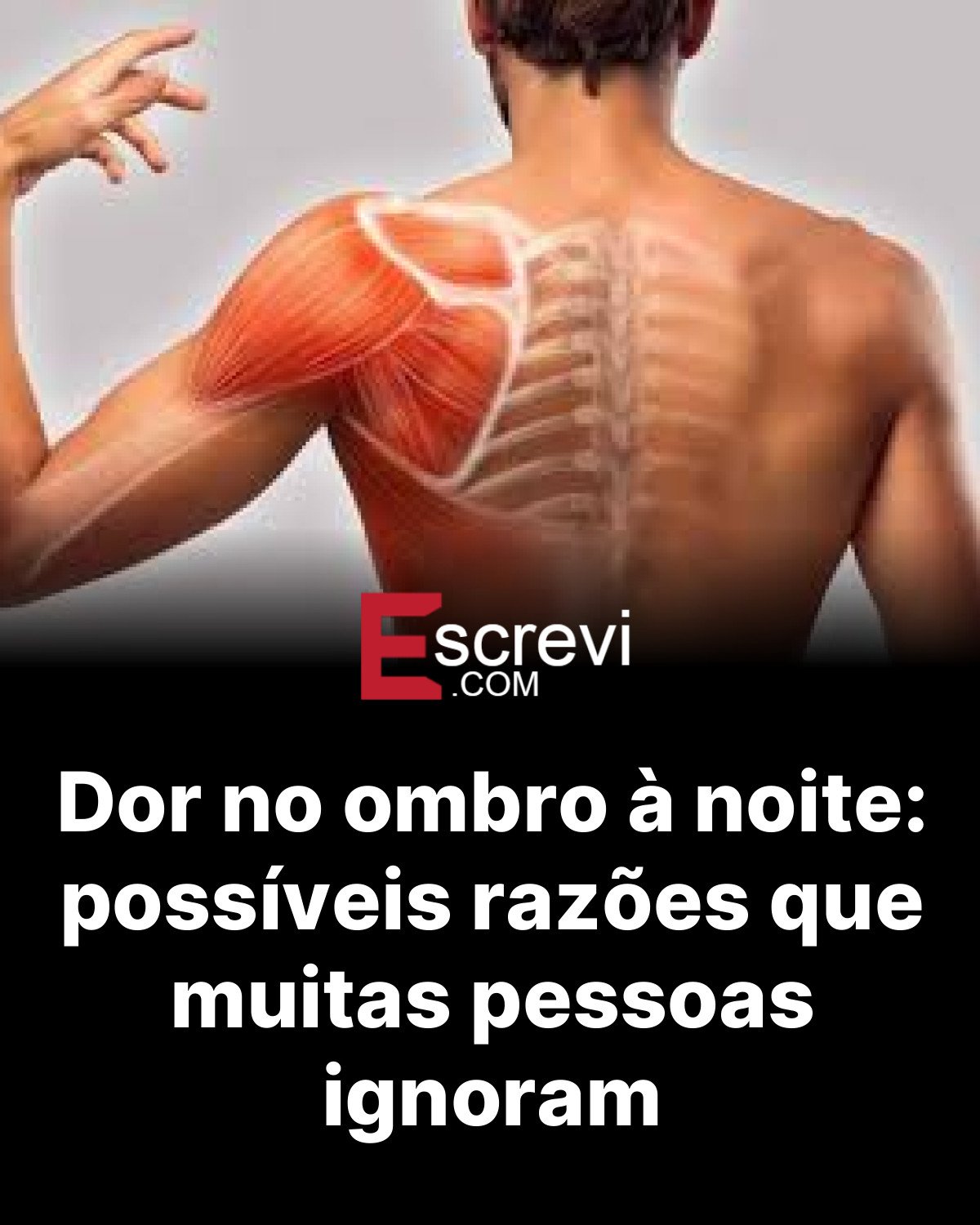 Dor no ombro à noite: possíveis razões que muitas pessoas ignoram card preto