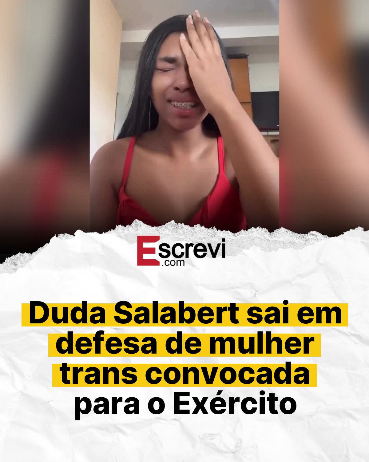 Duda Salabert sai em defesa de mulher trans convocada para o Exército card branco