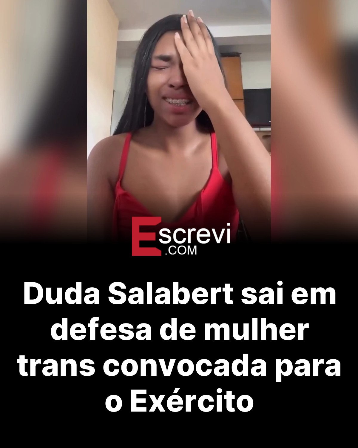 Duda Salabert sai em defesa de mulher trans convocada para o Exército card preto