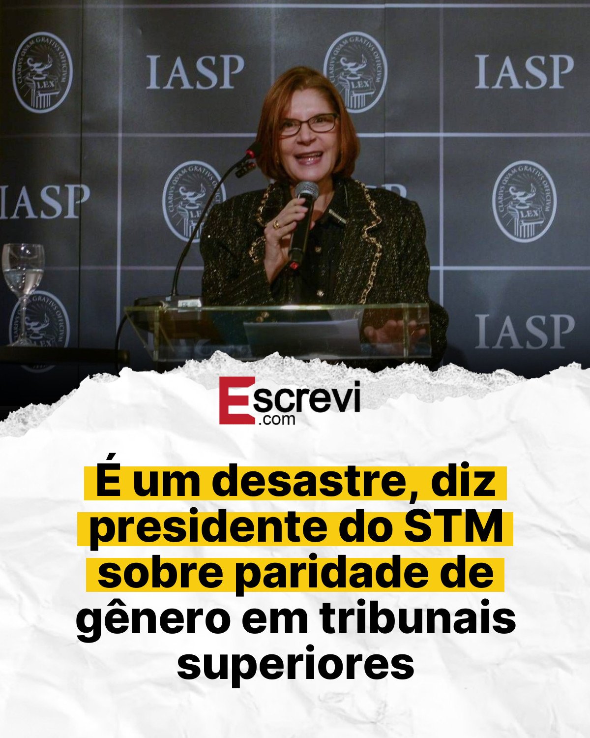 É um desastre, diz presidente do STM sobre paridade de gênero em tribunais superiores card branco