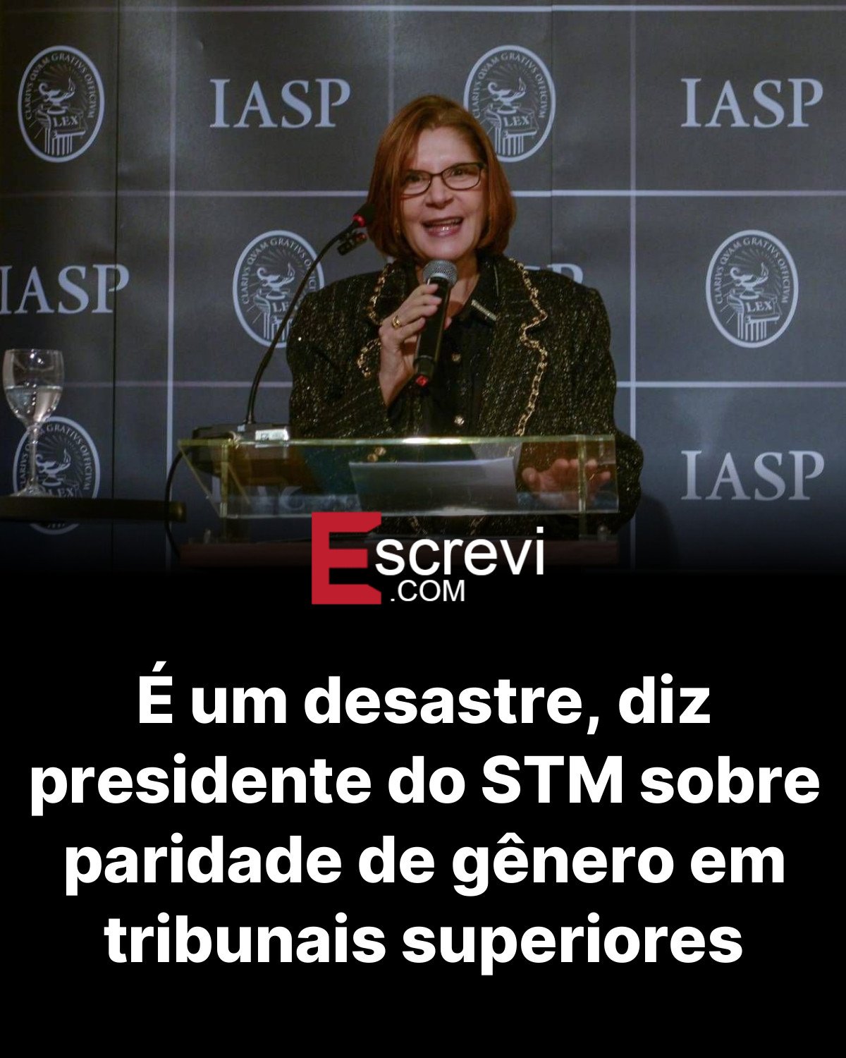 É um desastre, diz presidente do STM sobre paridade de gênero em tribunais superiores card preto