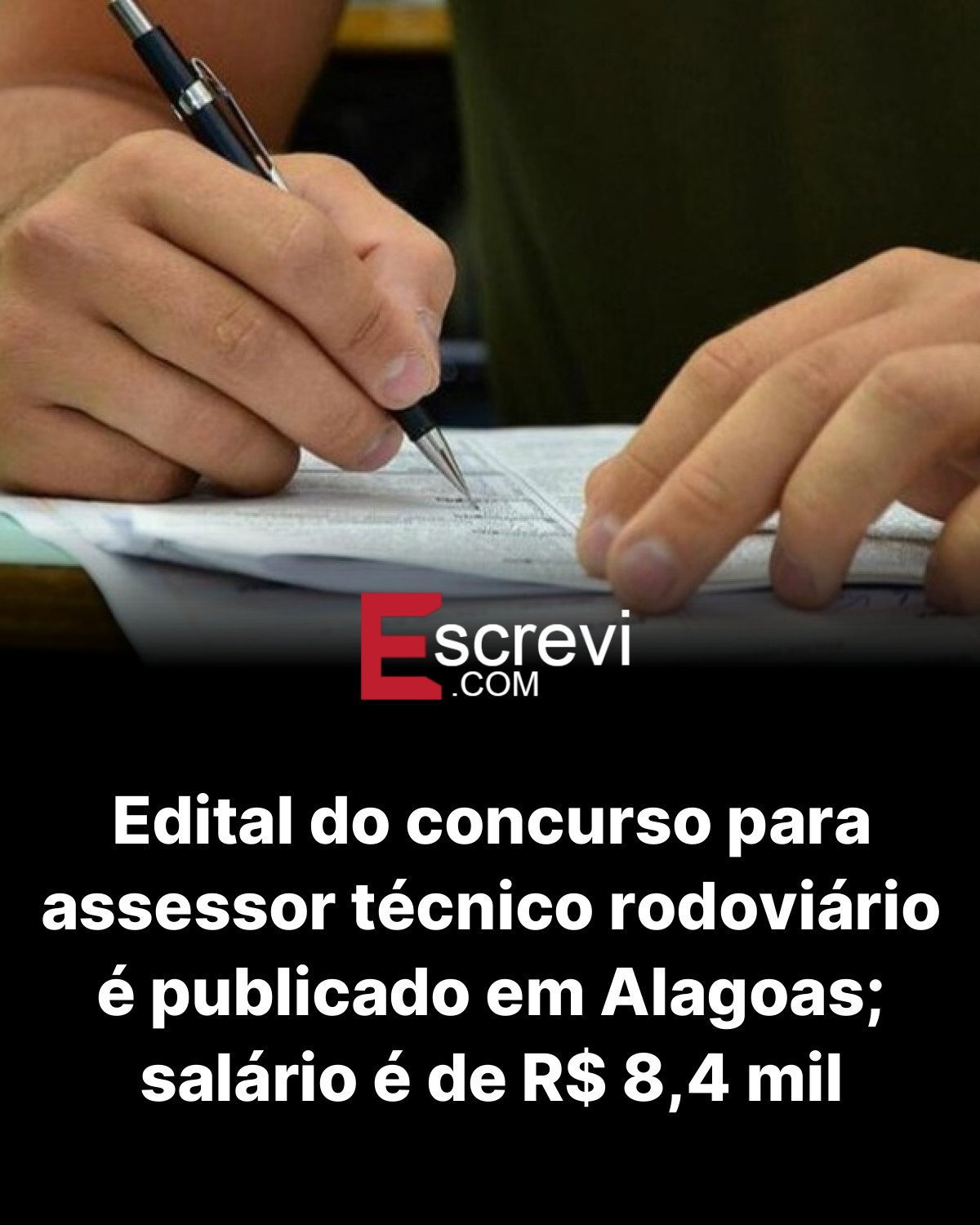 Edital do concurso para assessor técnico rodoviário é publicado em Alagoas; salário é de R$ 8,4 mil card preto
