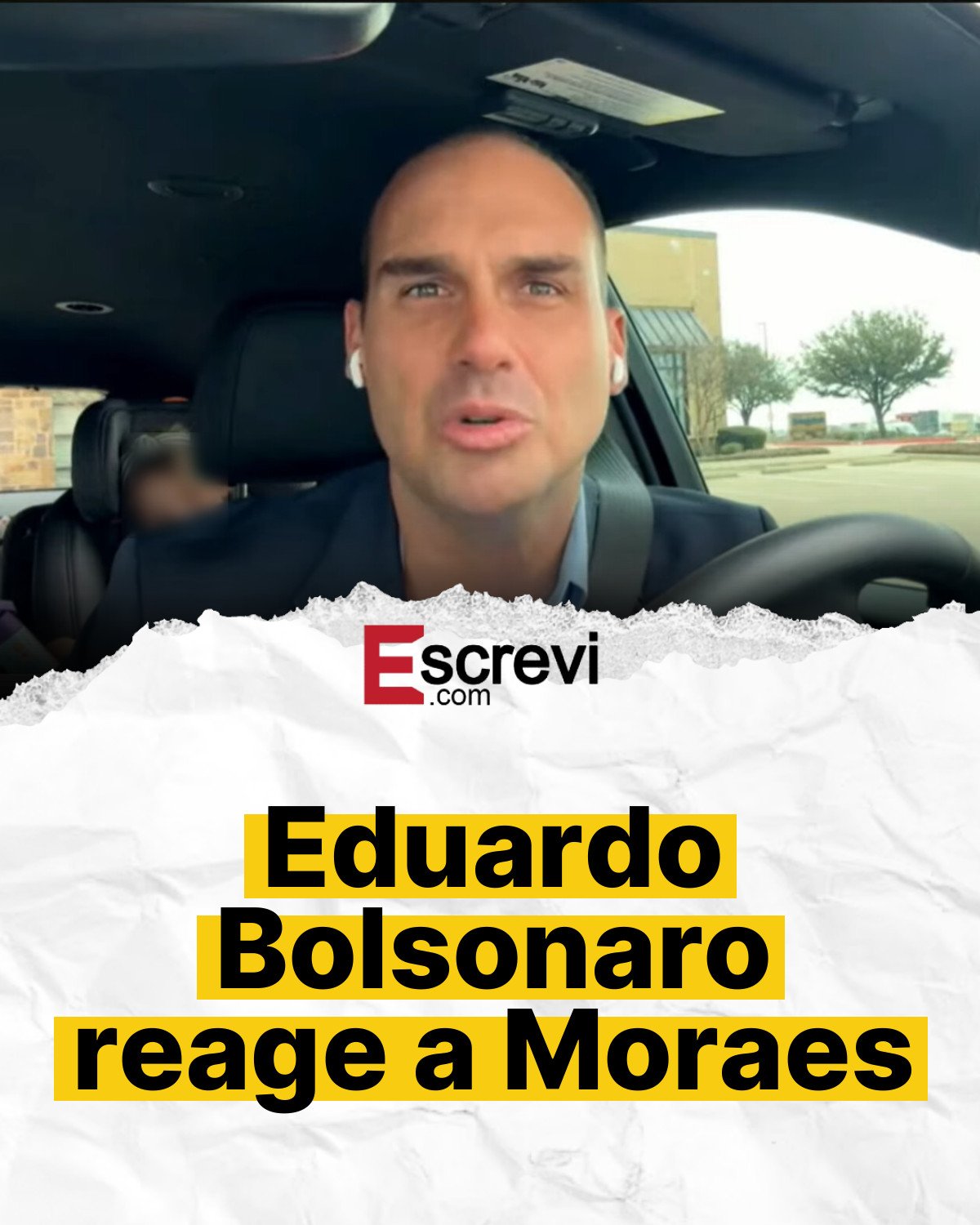 Eduardo Bolsonaro reage a Moraes card branco