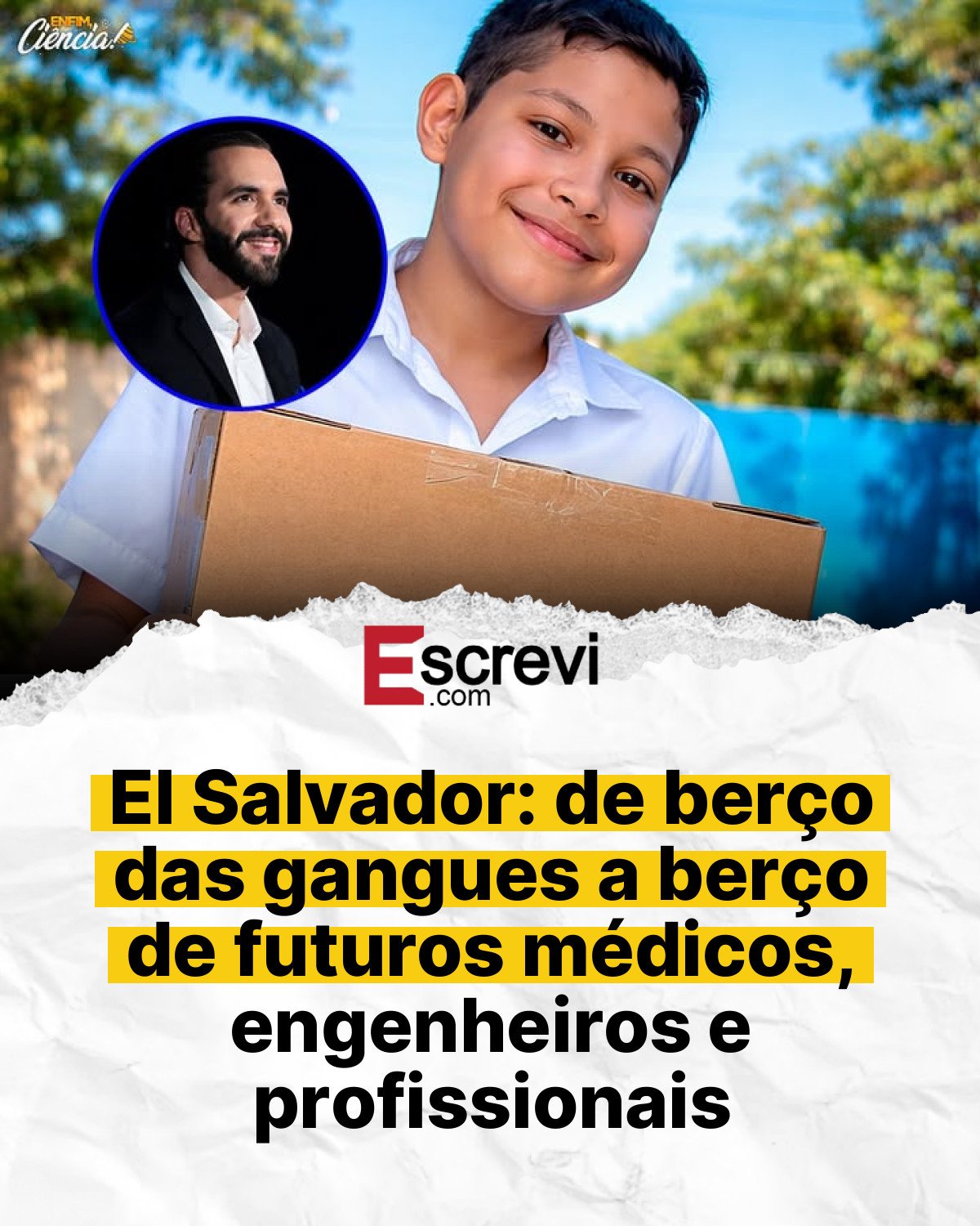 El Salvador: de berço das gangues a berço de futuros médicos, engenheiros e profissionais card branco