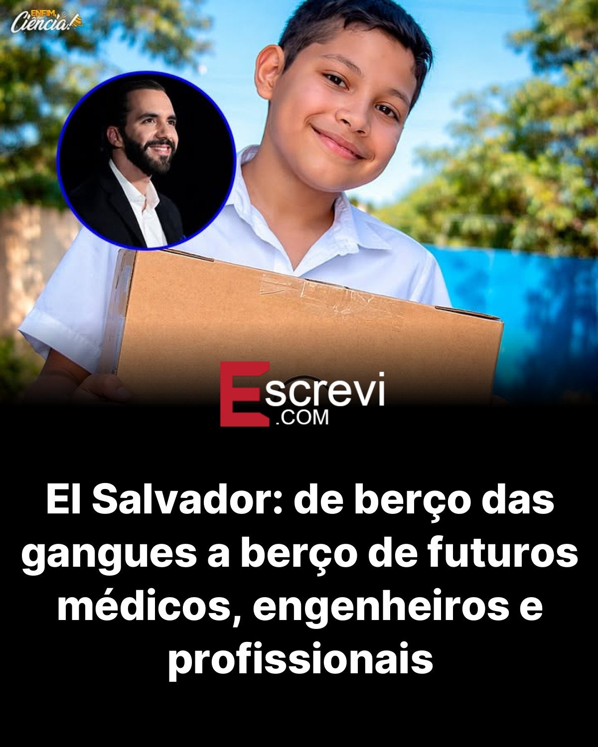 El Salvador: de berço das gangues a berço de futuros médicos, engenheiros e profissionais card preto