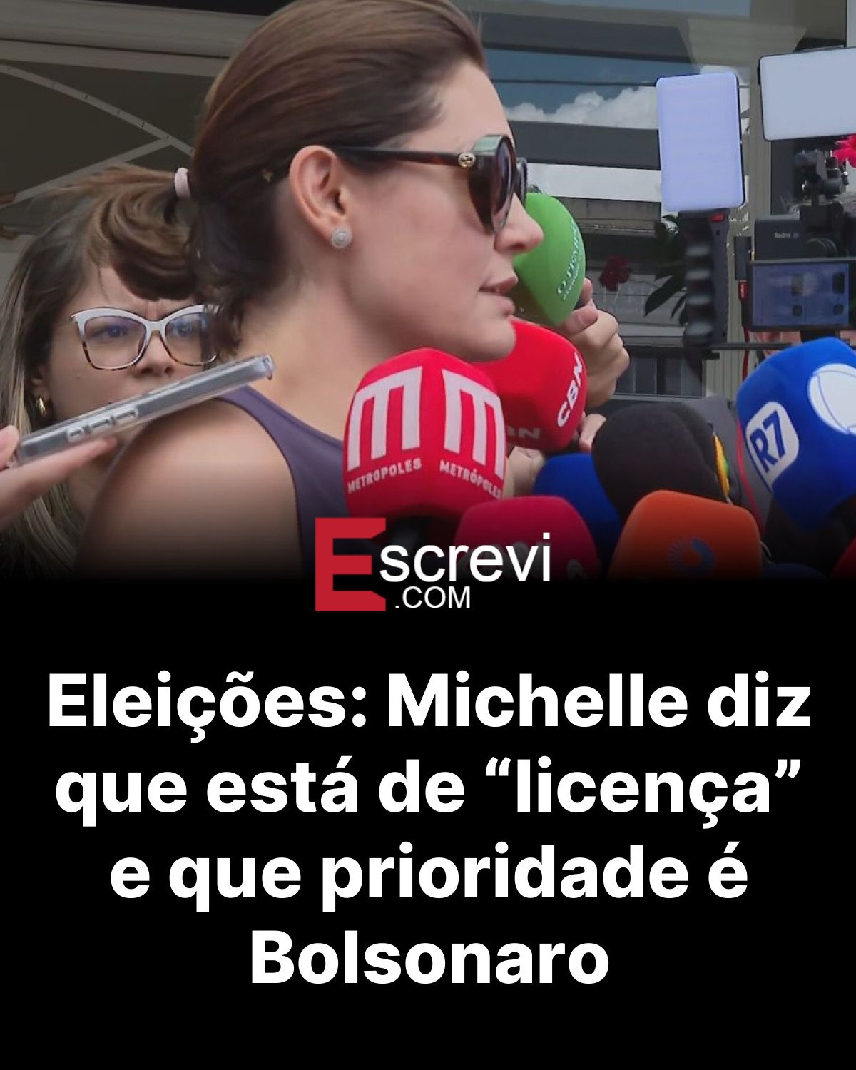 Eleições: Michelle diz que está de “licença” e que prioridade é Bolsonaro card preto