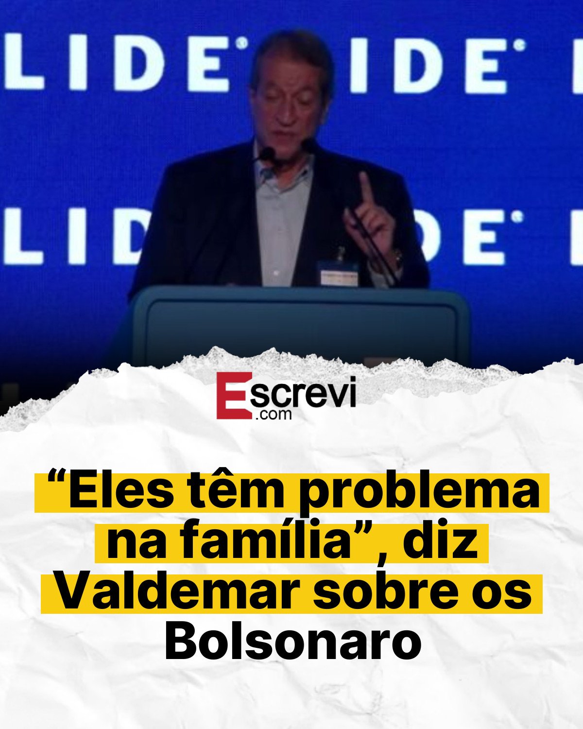 “Eles têm problema na família”, diz Valdemar sobre os Bolsonaro card branco