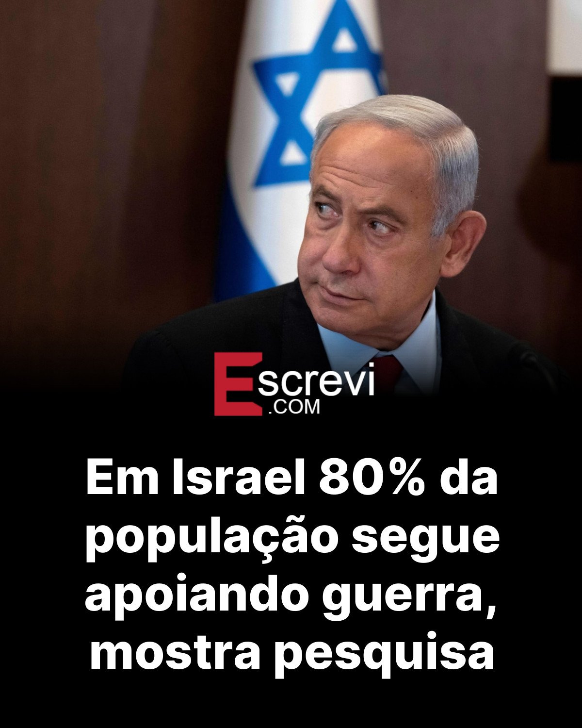 Em Israel 80% da população segue apoiando guerra, mostra pesquisa card preto
