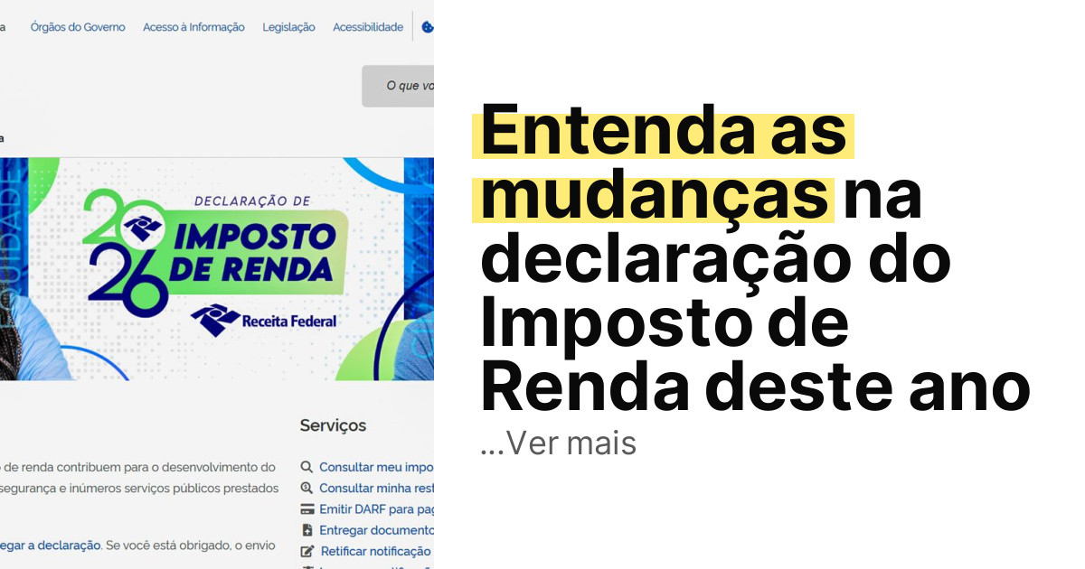 Entenda as mudanças na declaração do Imposto de Renda deste ano imagem principal