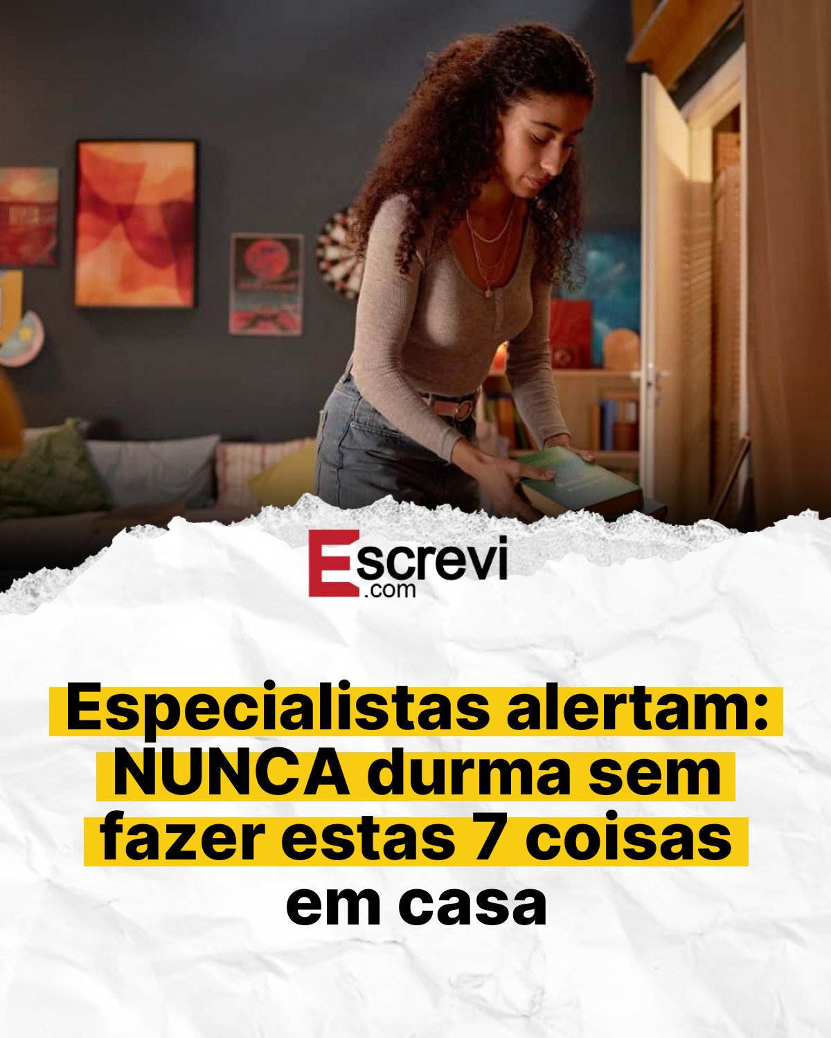 Especialistas alertam: NUNCA durma sem fazer estas 7 coisas em casa card branco