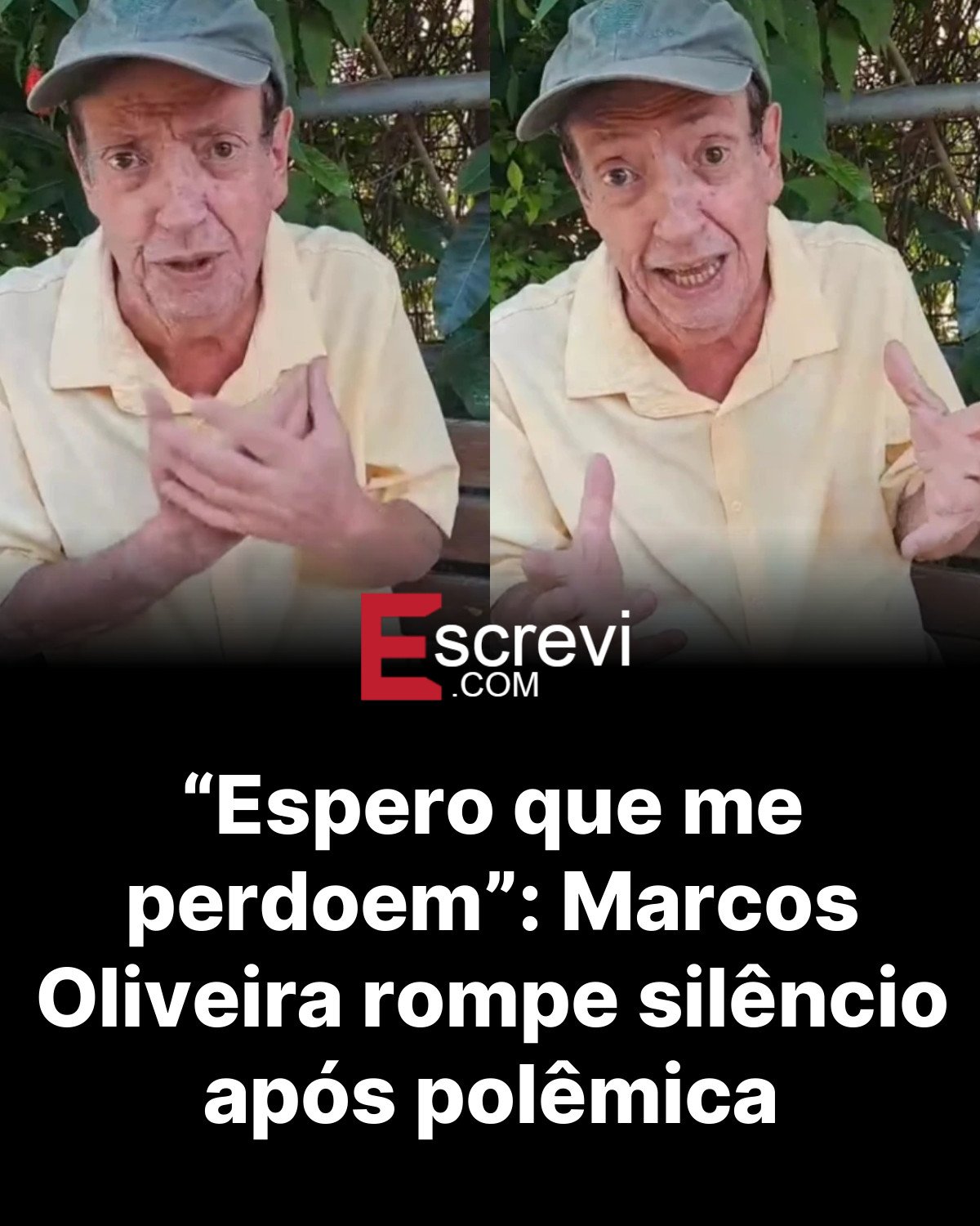 “Espero que me perdoem”: Marcos Oliveira rompe silêncio após polêmica card preto