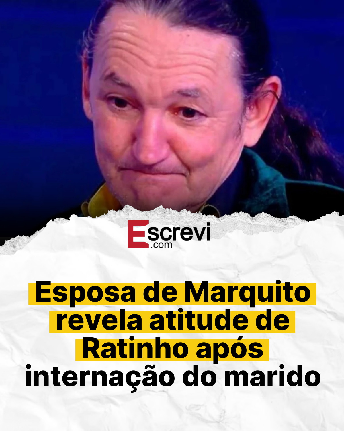 Esposa de Marquito revela atitude de Ratinho após internação do marido card branco