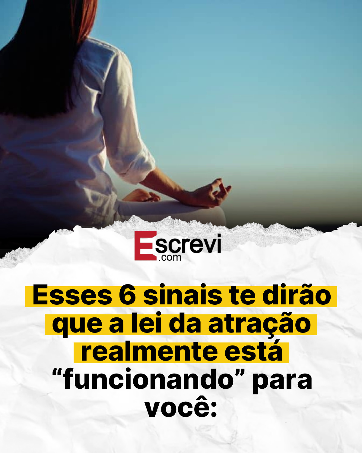 Esses 6 sinais te dirão que a lei da atração realmente está “funcionando” para você: card branco