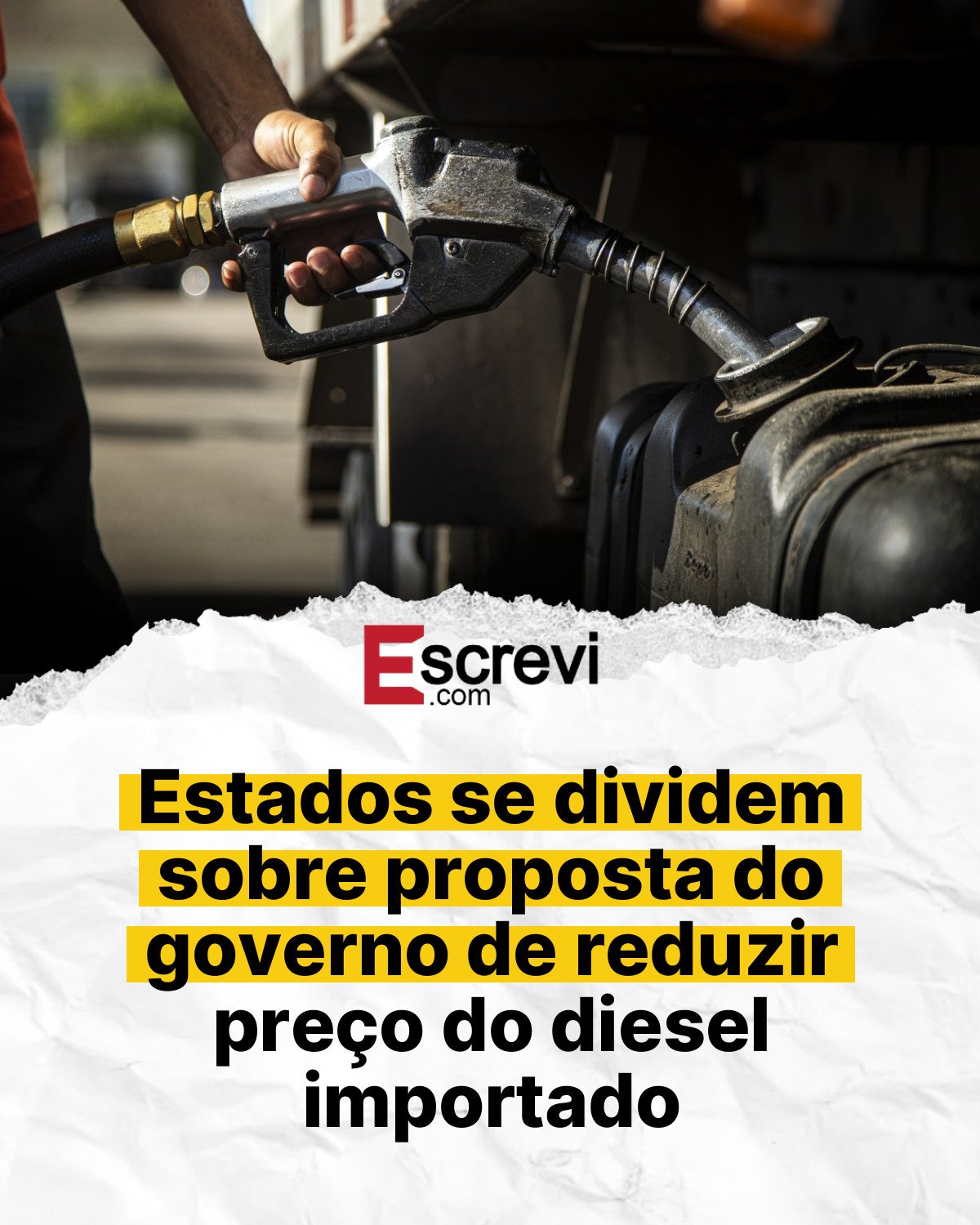 Estados se dividem sobre proposta do governo de reduzir preço do diesel importado card branco