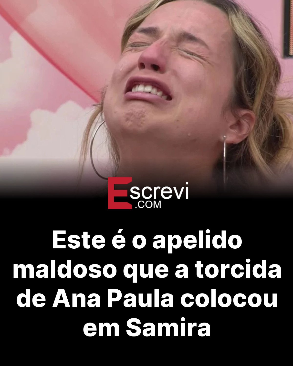 Este é o apelido maldoso que a torcida de Ana Paula colocou em Samira card preto