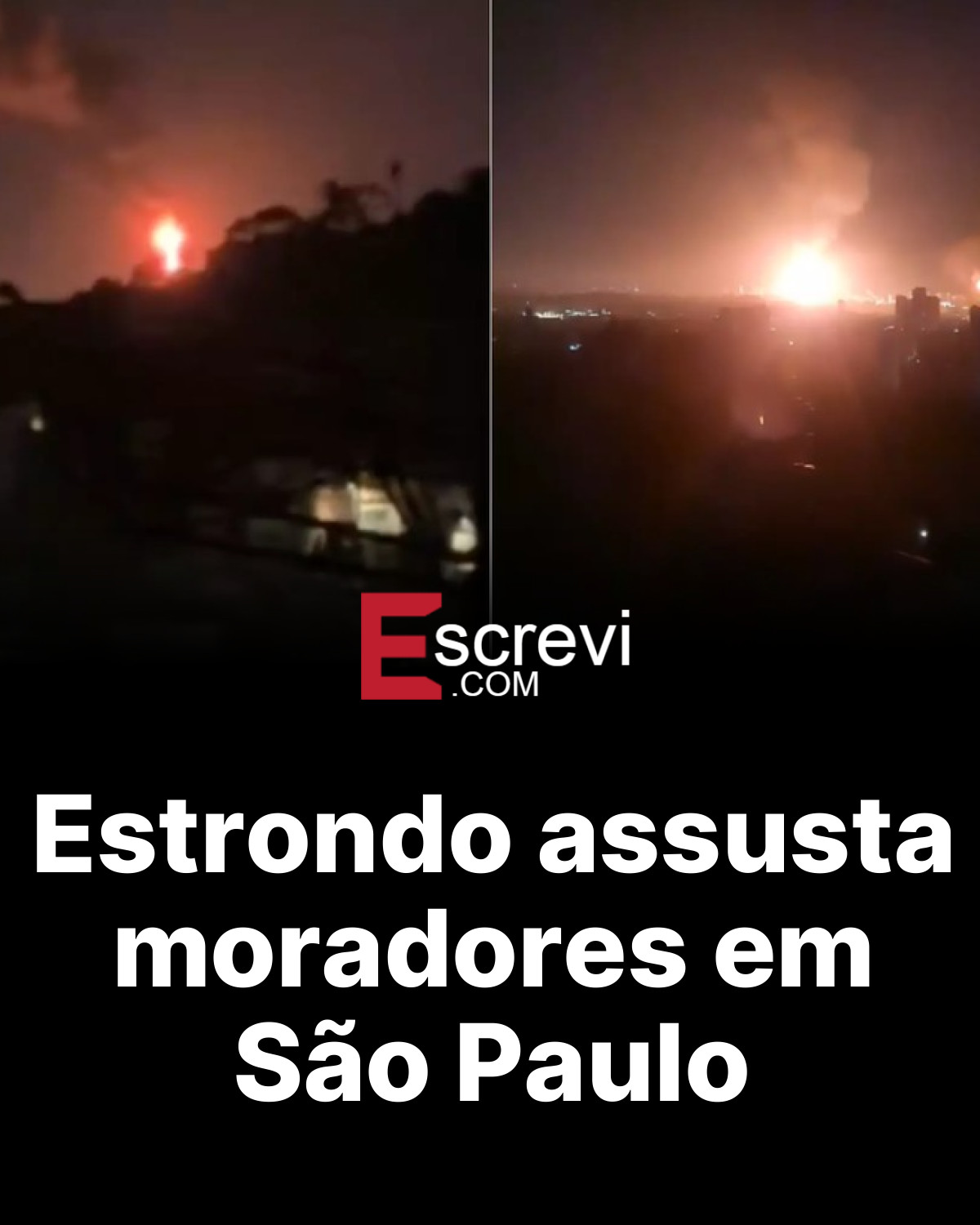 Estrondo assusta moradores em São Paulo card preto
