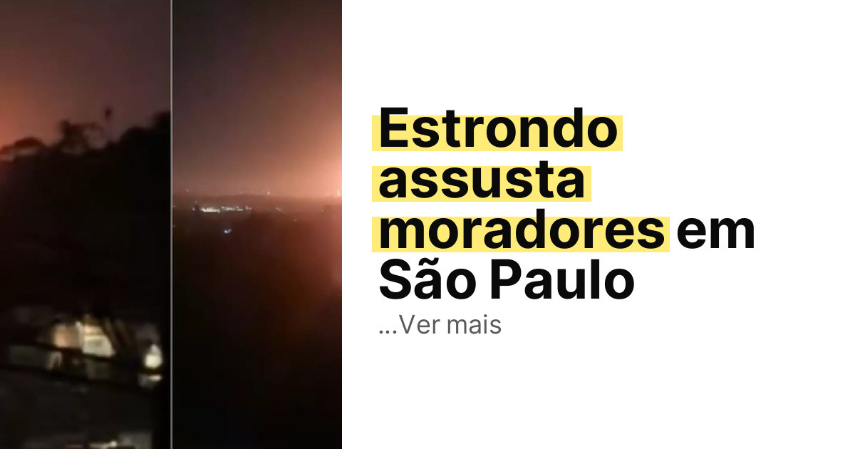 Estrondo assusta moradores em São Paulo imagem principal