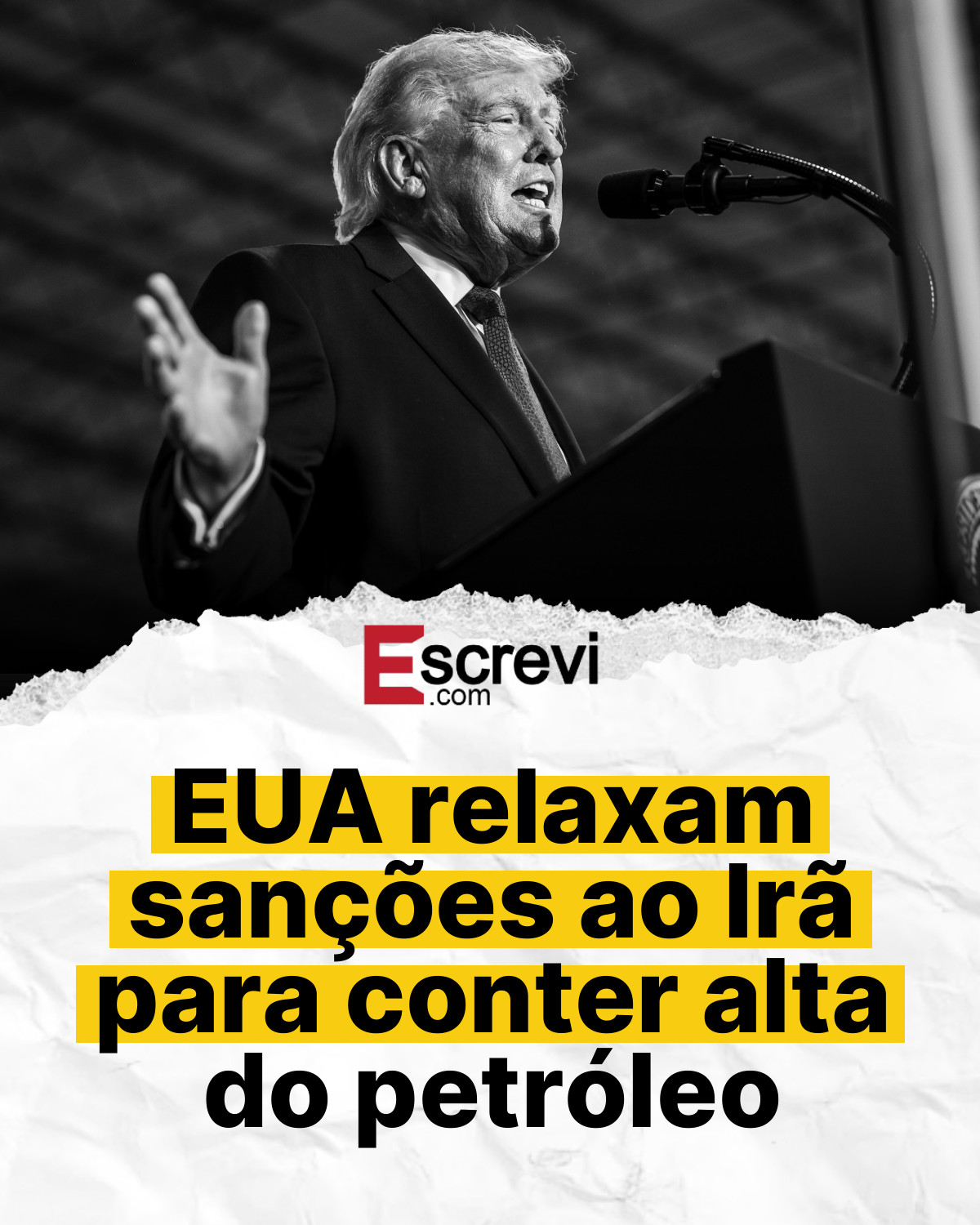 EUA relaxam sanções ao Irã para conter alta do petróleo card branco