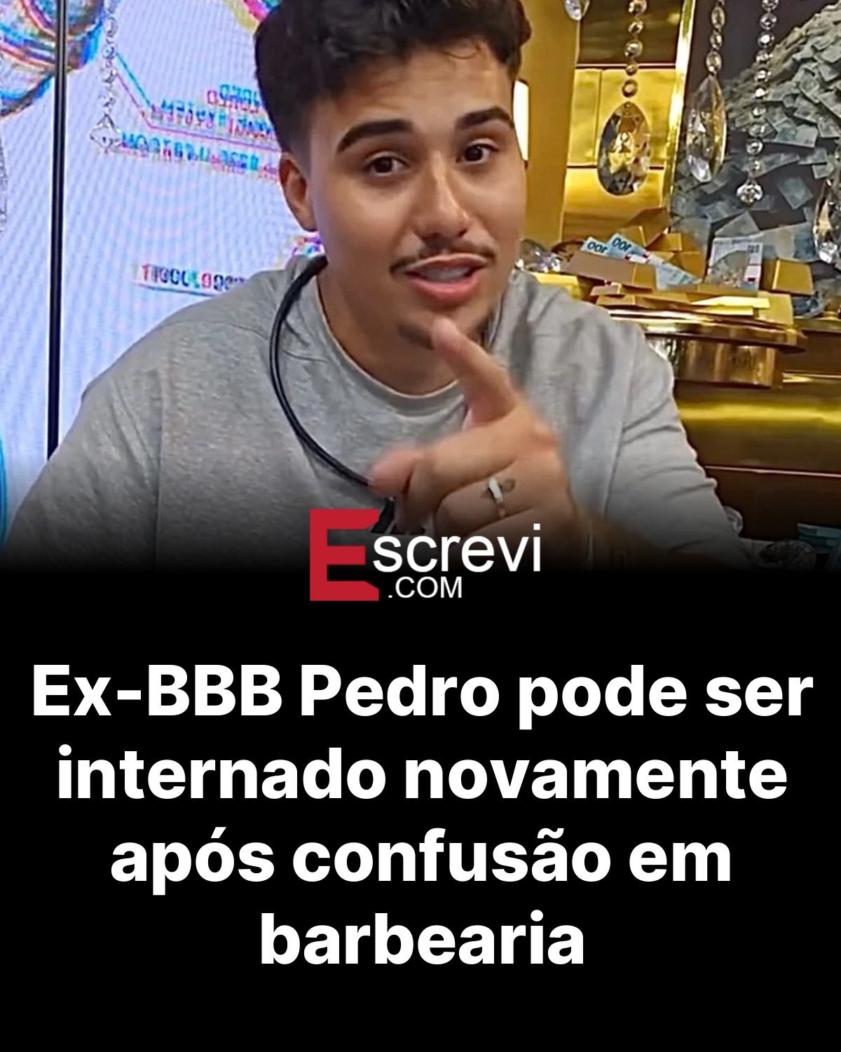 Ex-BBB Pedro pode ser internado novamente após confusão em barbearia card preto