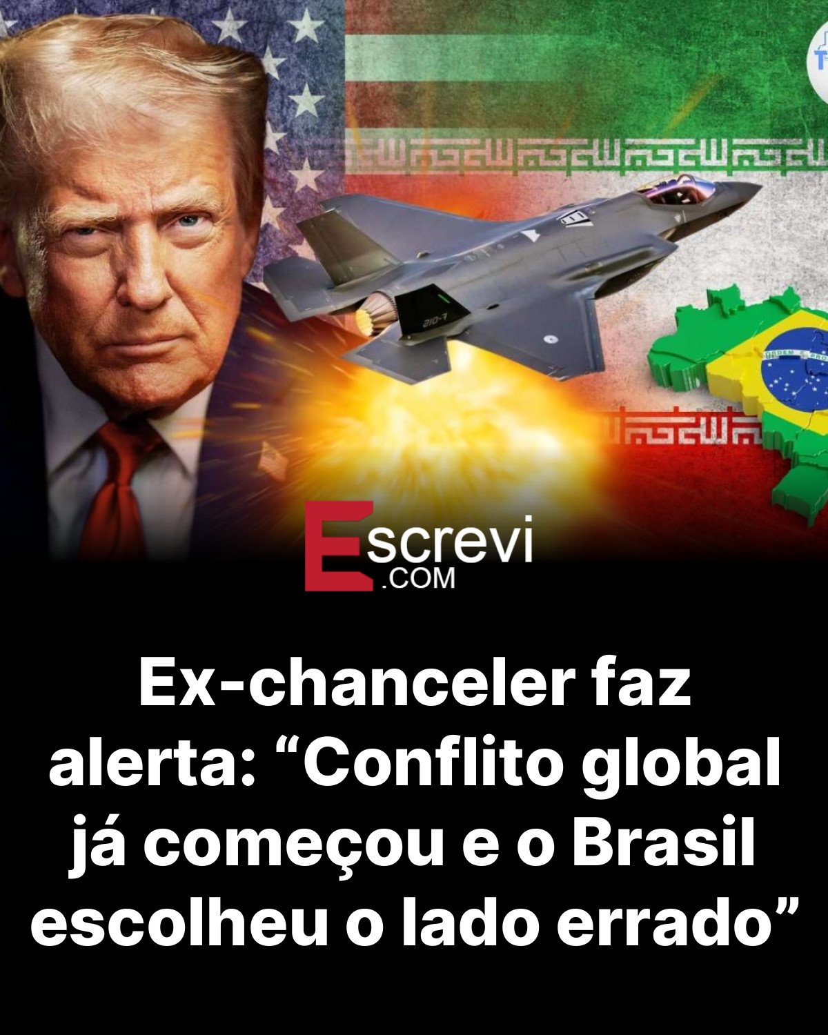 Ex-chanceler faz alerta: “Conflito global já começou e o Brasil escolheu o lado errado” card preto