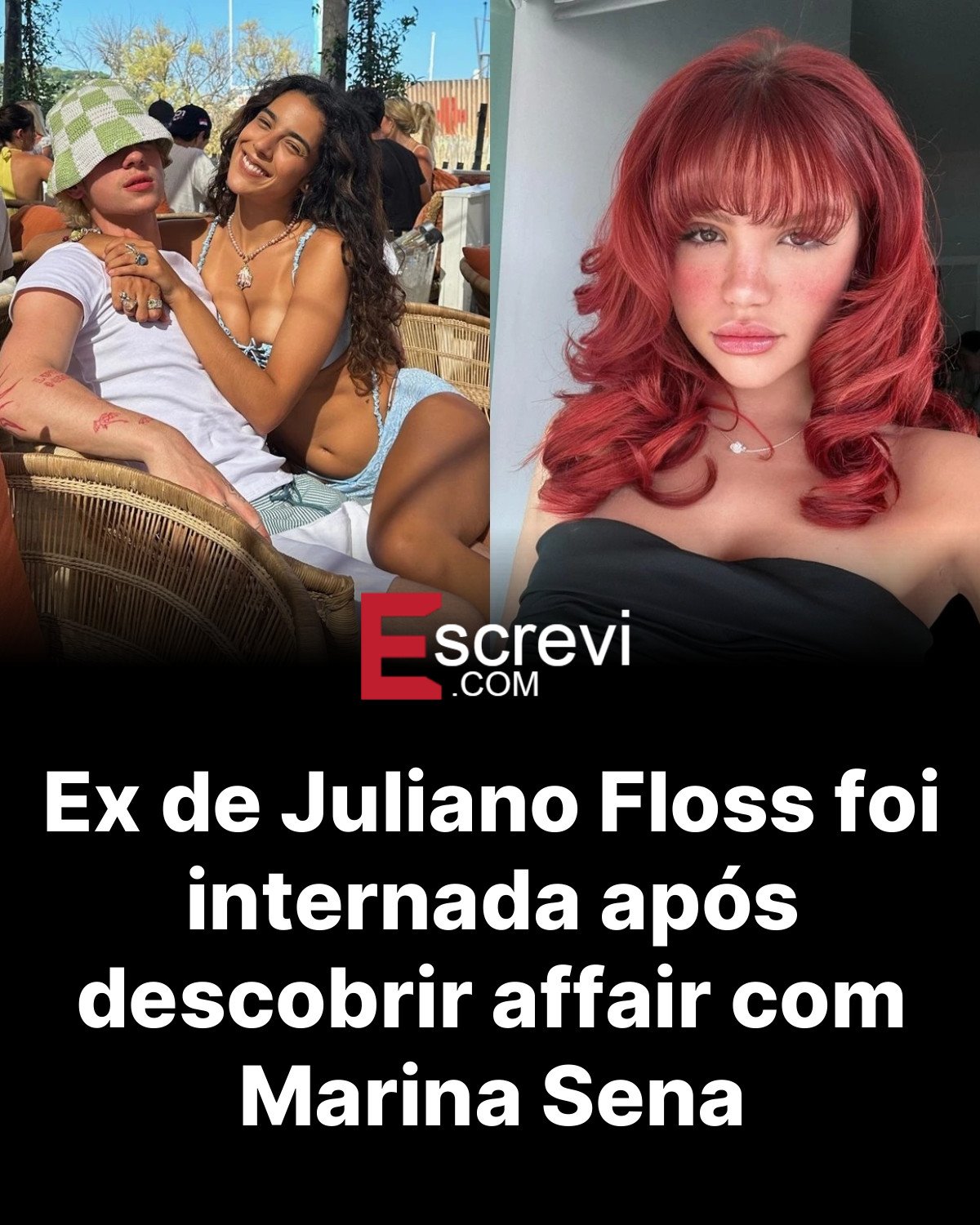 Ex de Juliano Floss foi internada após descobrir affair com Marina Sena card preto