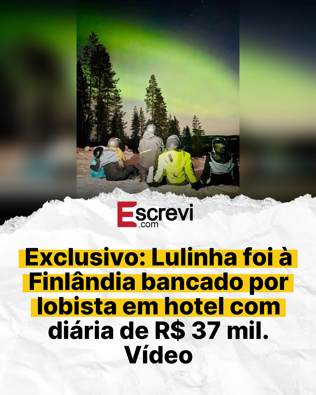 Exclusivo: Lulinha foi à Finlândia bancado por lobista em hotel com diária de R$ 37 mil. Vídeo card branco