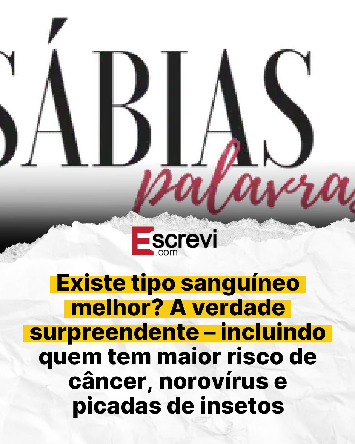 Existe tipo sanguíneo melhor? A verdade surpreendente – incluindo quem tem maior risco de câncer, norovírus e picadas de insetos card branco
