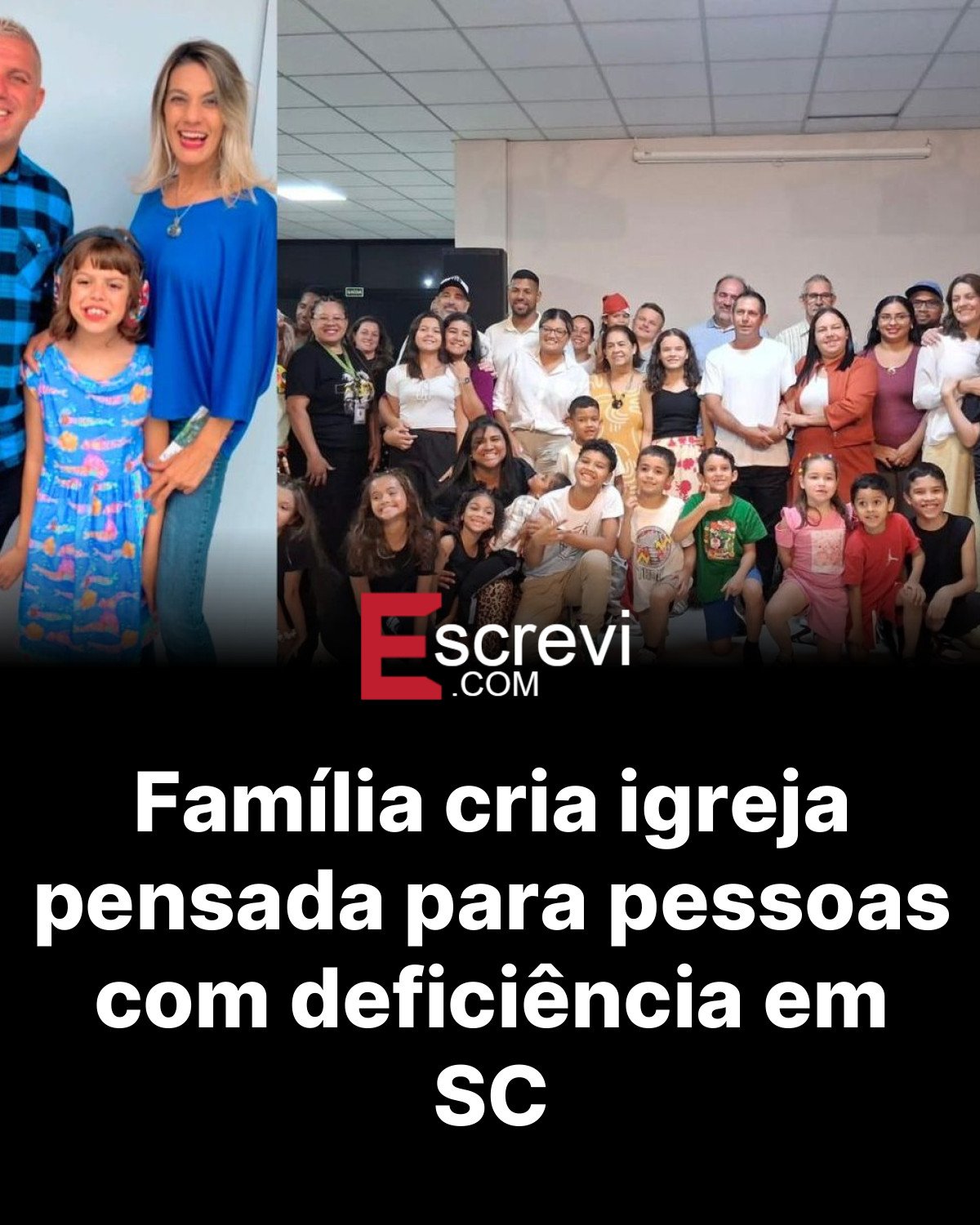 Família cria igreja pensada para pessoas com deficiência em SC card preto
