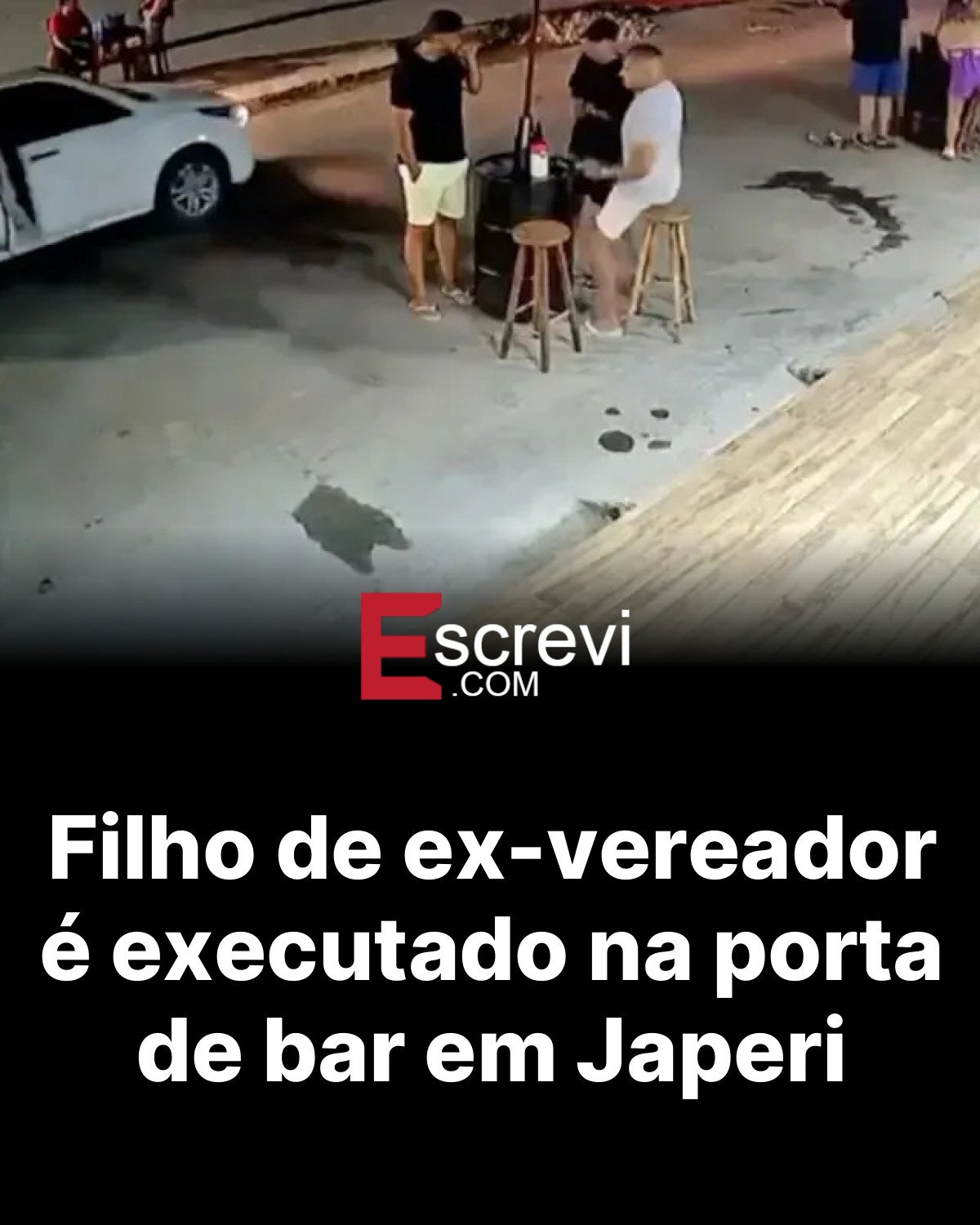 Filho de ex-vereador é executado na porta de bar em Japeri card preto
