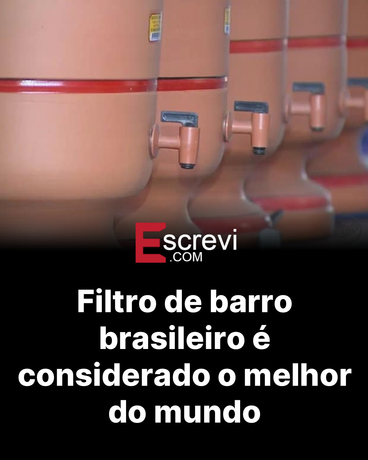 Filtro de barro brasileiro é considerado o melhor do mundo card preto