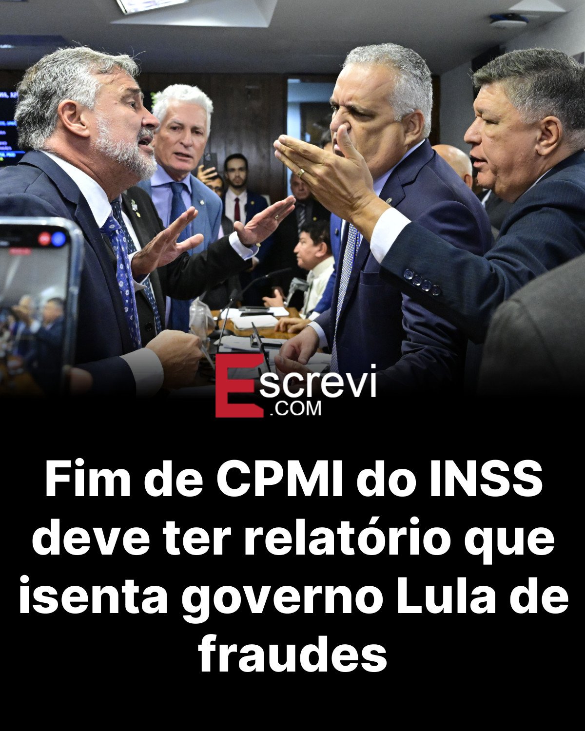 Fim de CPMI do INSS deve ter relatório que isenta governo Lula de fraudes card preto